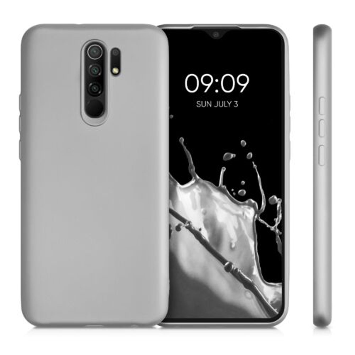 Husa pentru Xiaomi Redmi 9, Silicon, Silver, 53270.67 fotografia produsului View 2 L