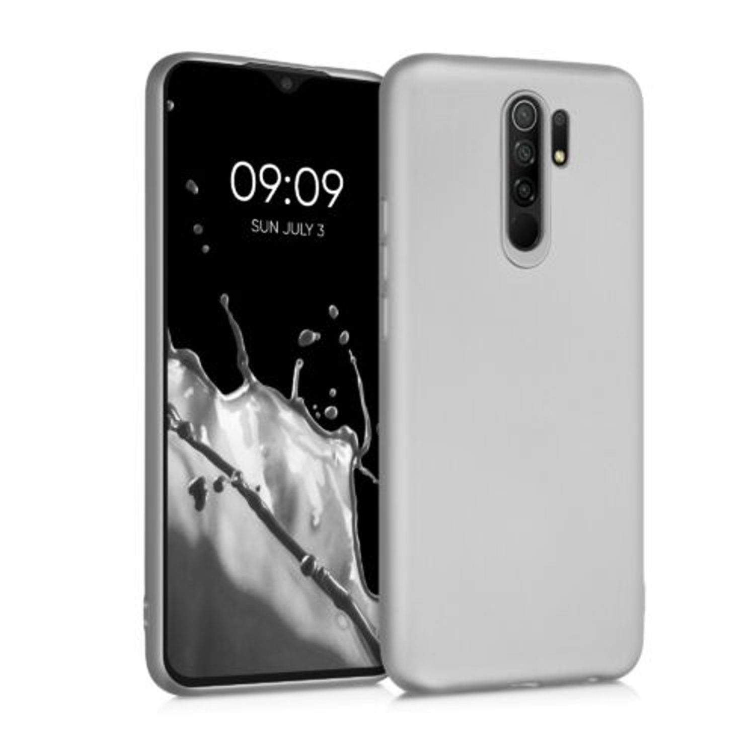 Husa pentru Xiaomi Redmi 9, Silicon, Silver, 53270.67 fotografia produsului