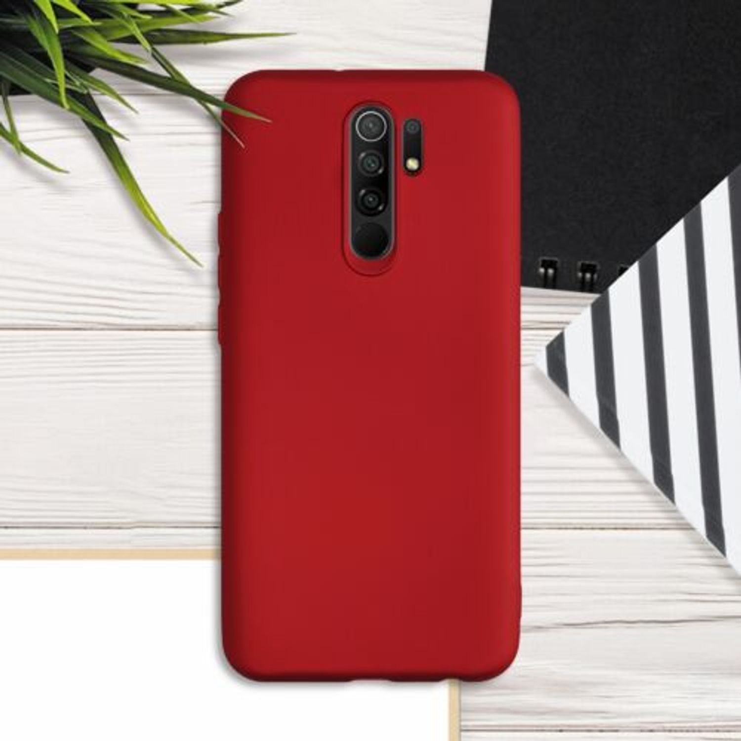 Husa pentru Xiaomi Redmi 9, Silicon, Rosu, 53270.36 fotografia produsului View 5 L