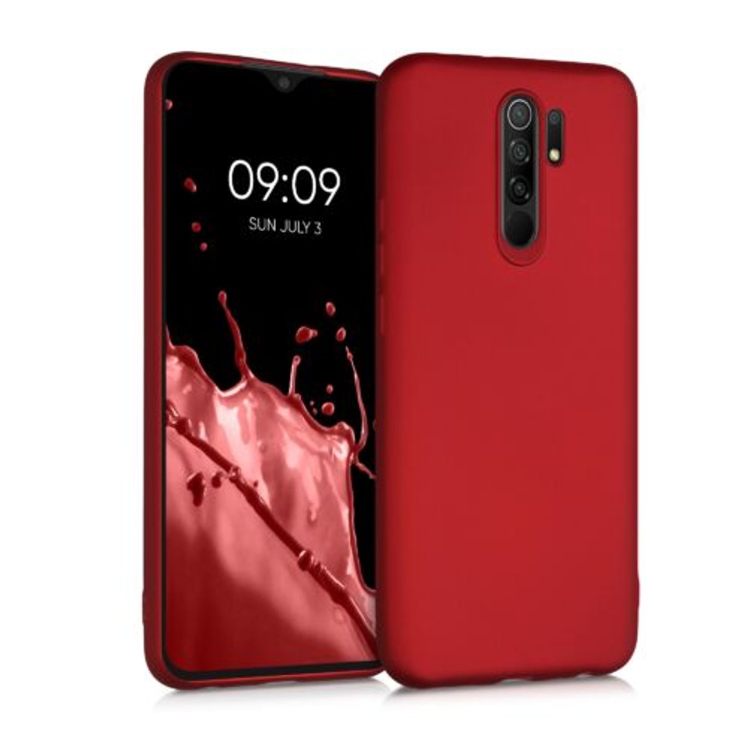 Husa pentru Xiaomi Redmi 9, Silicon, Rosu, 53270.36 fotografia produsului