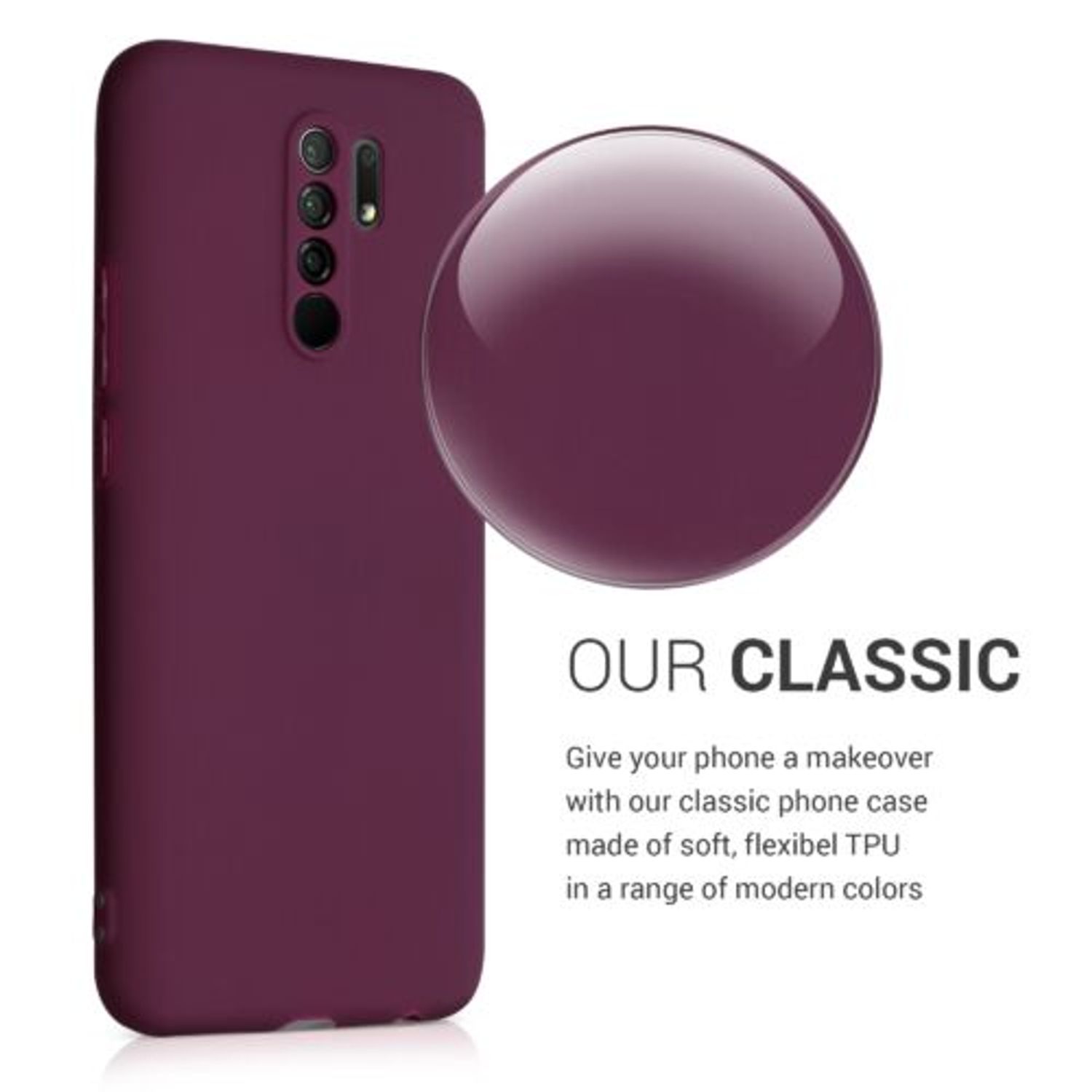 Husa pentru Xiaomi Redmi 9, Silicon, Violet, 52766.187 fotografia produsului View 5 L