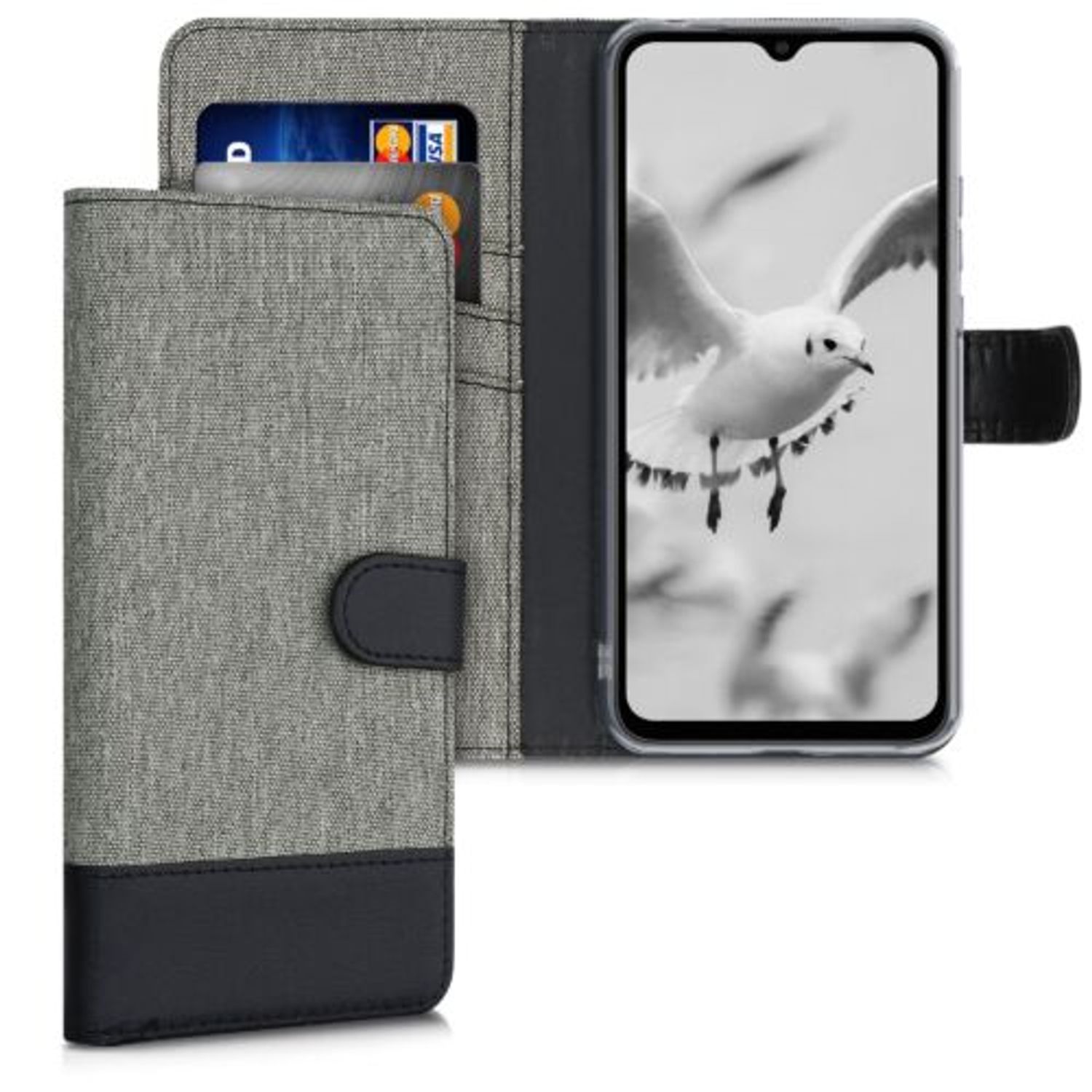 Husa pentru Xiaomi Redmi 9C, Textil, Gri, 54457.22 fotografia produsului