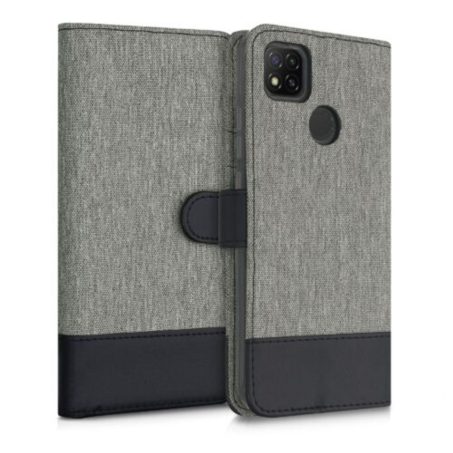 Husa pentru Xiaomi Redmi 9C, Textil, Gri, 54457.22 fotografia produsului View 3 L
