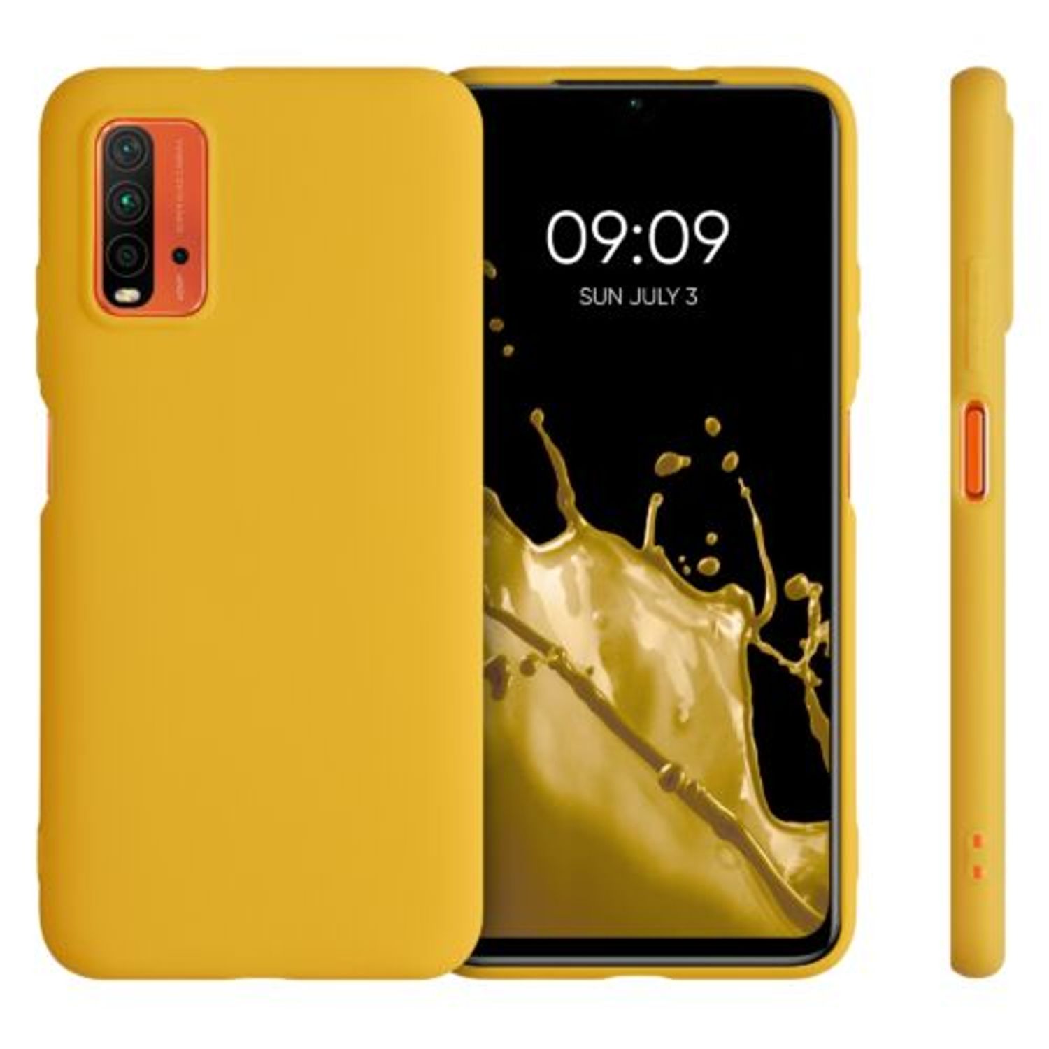 Husa pentru Xiaomi Redmi 9T, Silicon, Galben, 54337.143 fotografia produsului View 2 L