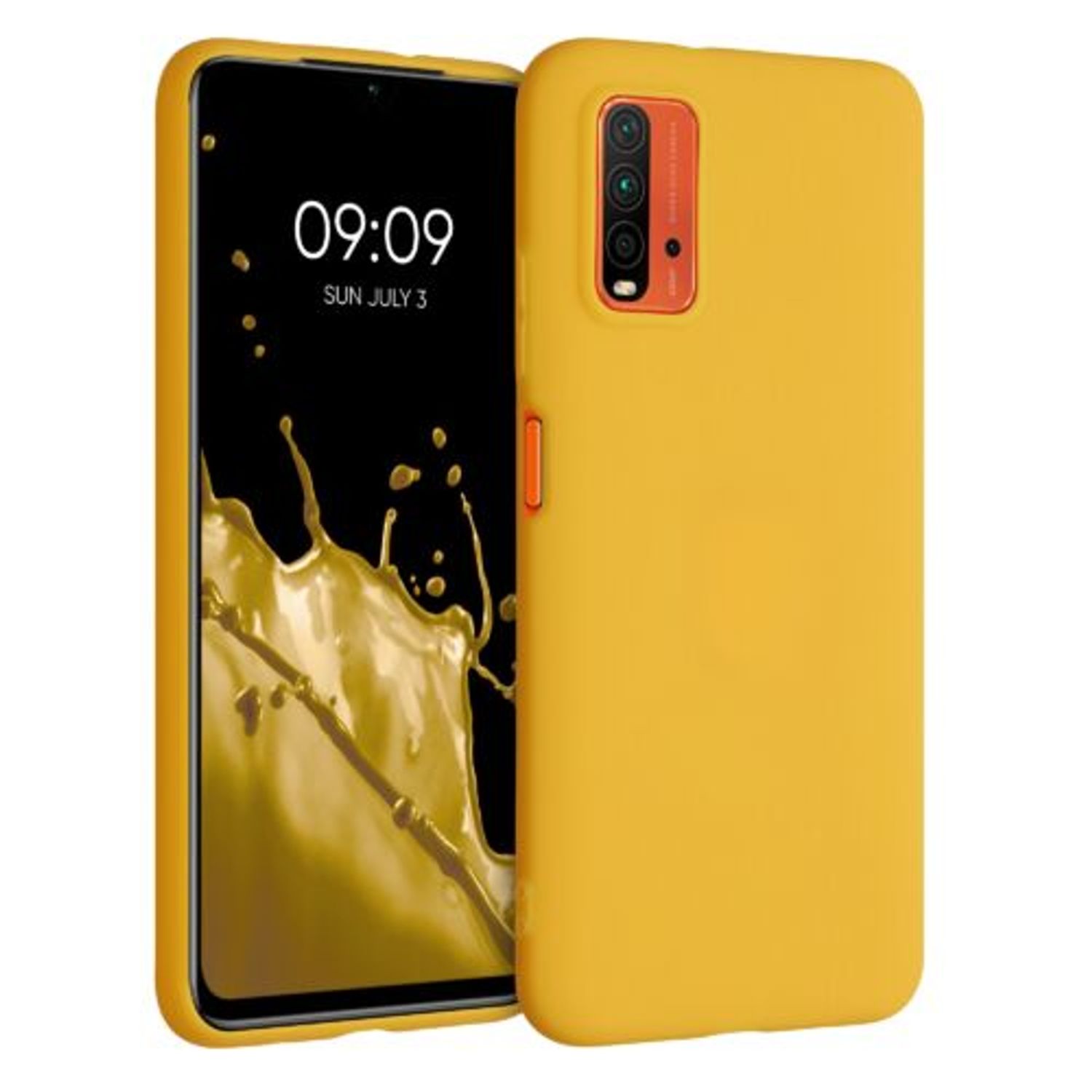 Husa pentru Xiaomi Redmi 9T, Silicon, Galben, 54337.143 fotografia produsului