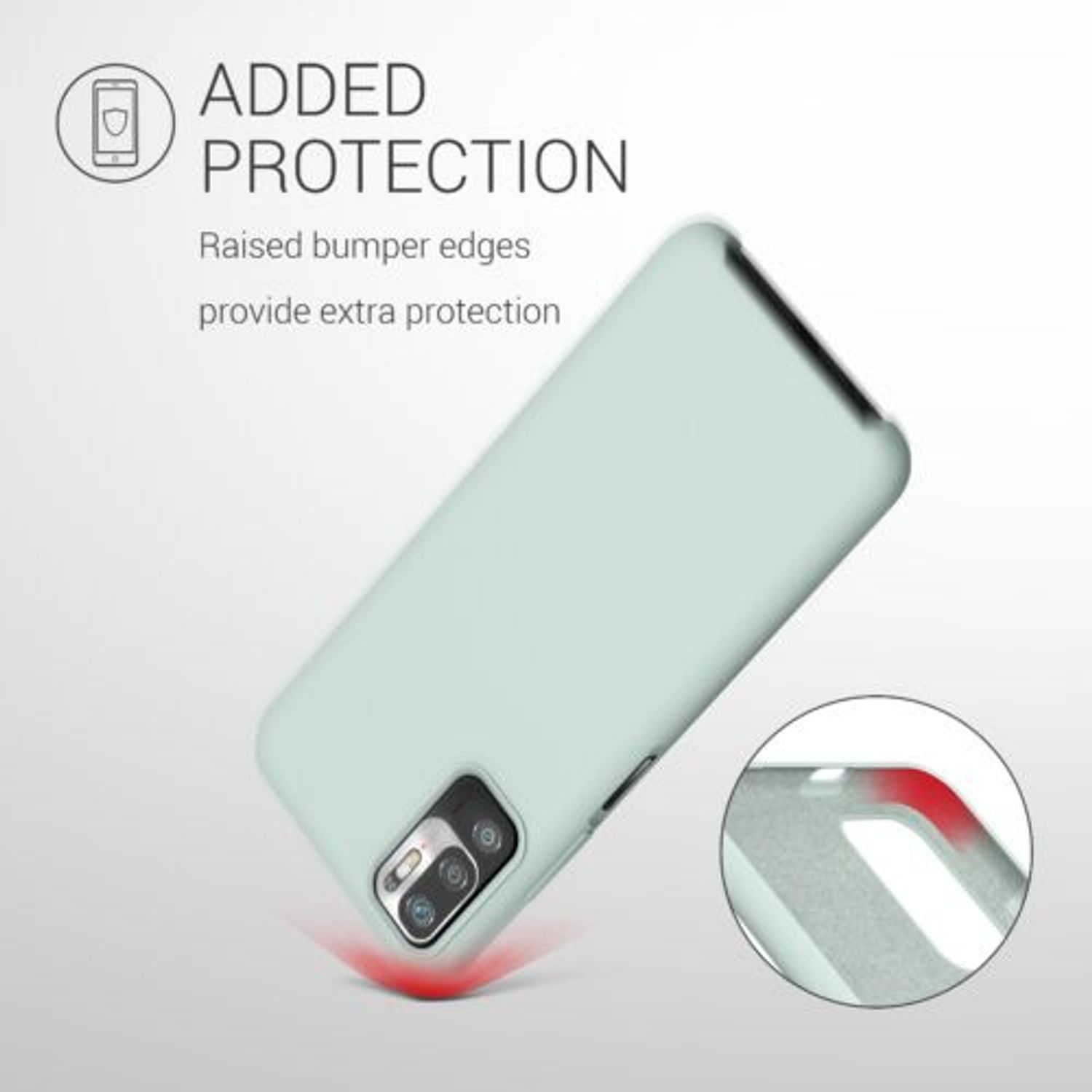 Husa pentru Xiaomi Redmi Note 10 5G, Silicon, Verde, 54948.200 fotografia produsului View 6 L