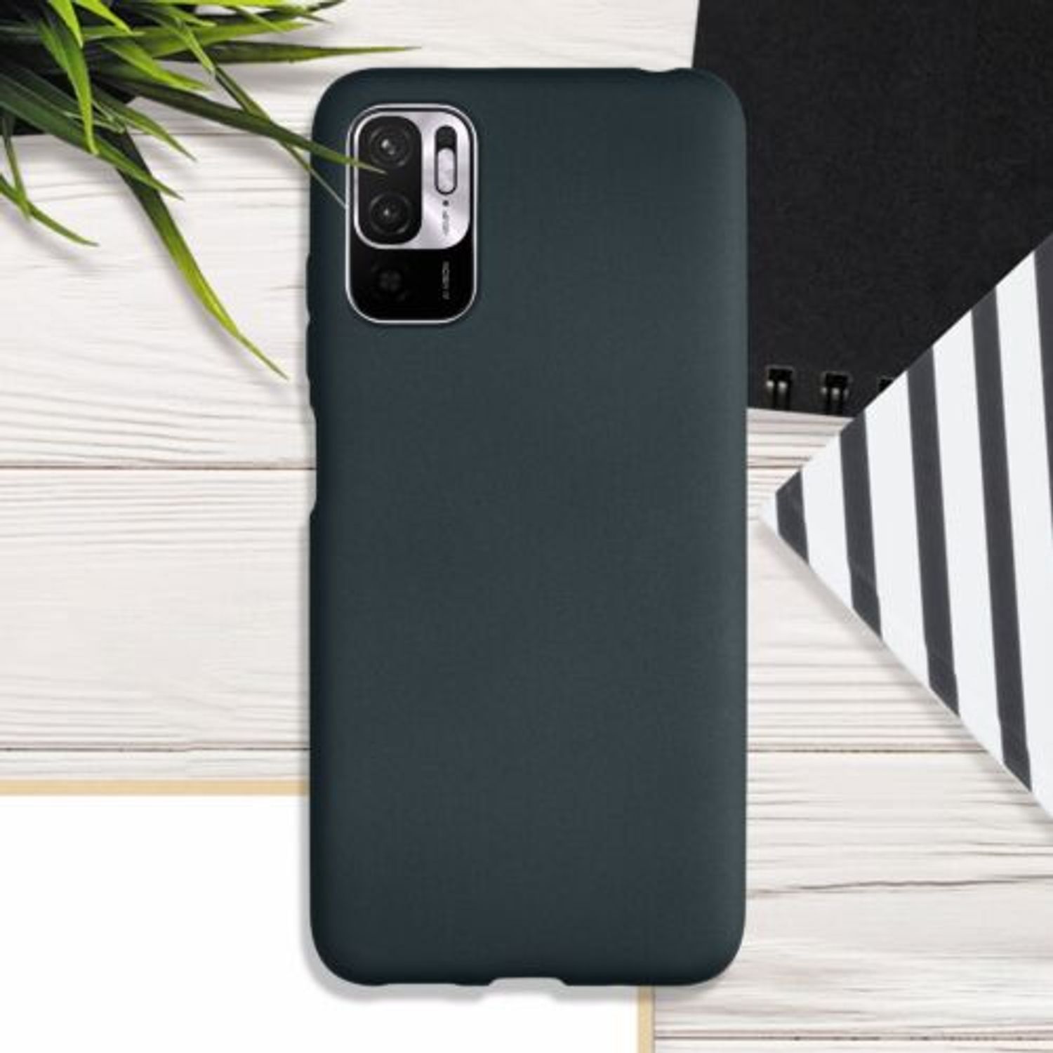 Husa pentru Xiaomi Redmi Note 10 5G, Silicon, Verde, 54949.14 fotografia produsului View 3 L