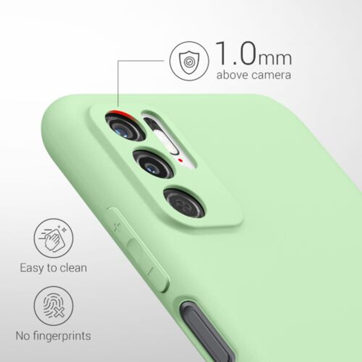 Husa pentru Xiaomi Redmi Note 10 5G, Silicon, Verde, 54947.50 fotografia produsului View 4 L