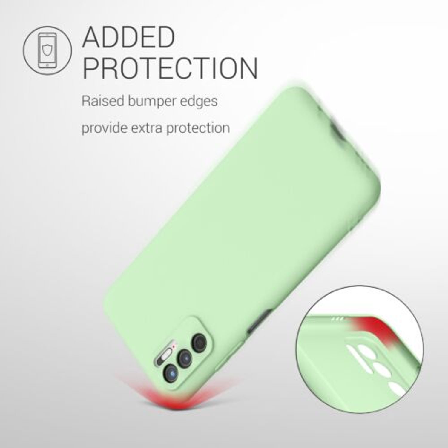 Husa pentru Xiaomi Redmi Note 10 5G, Silicon, Verde, 54947.50 fotografia produsului View 7 L
