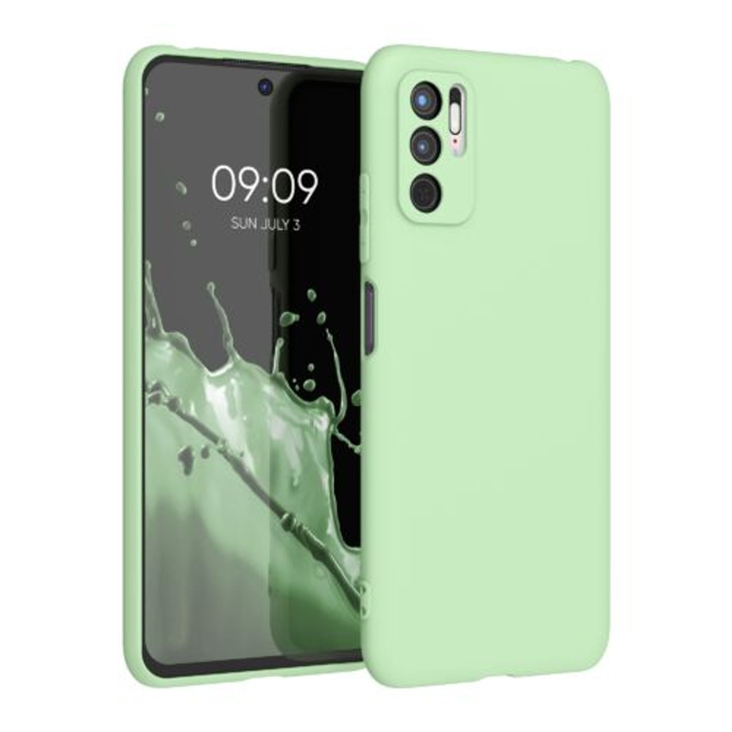 Husa pentru Xiaomi Redmi Note 10 5G, Silicon, Verde, 54947.50 fotografia produsului