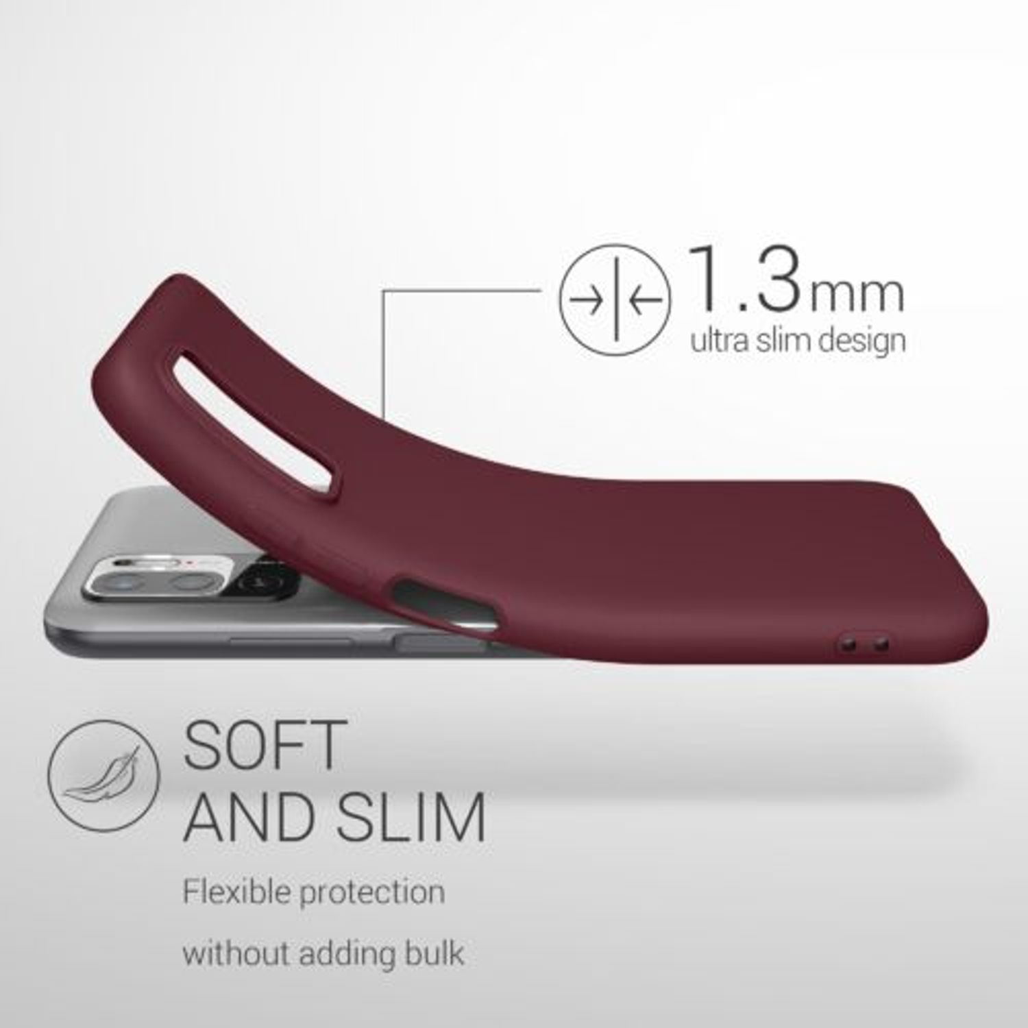 Husa pentru Xiaomi Redmi Note 10 5G, Silicon, Violet, 54947.190 fotografia produsului View 18 L