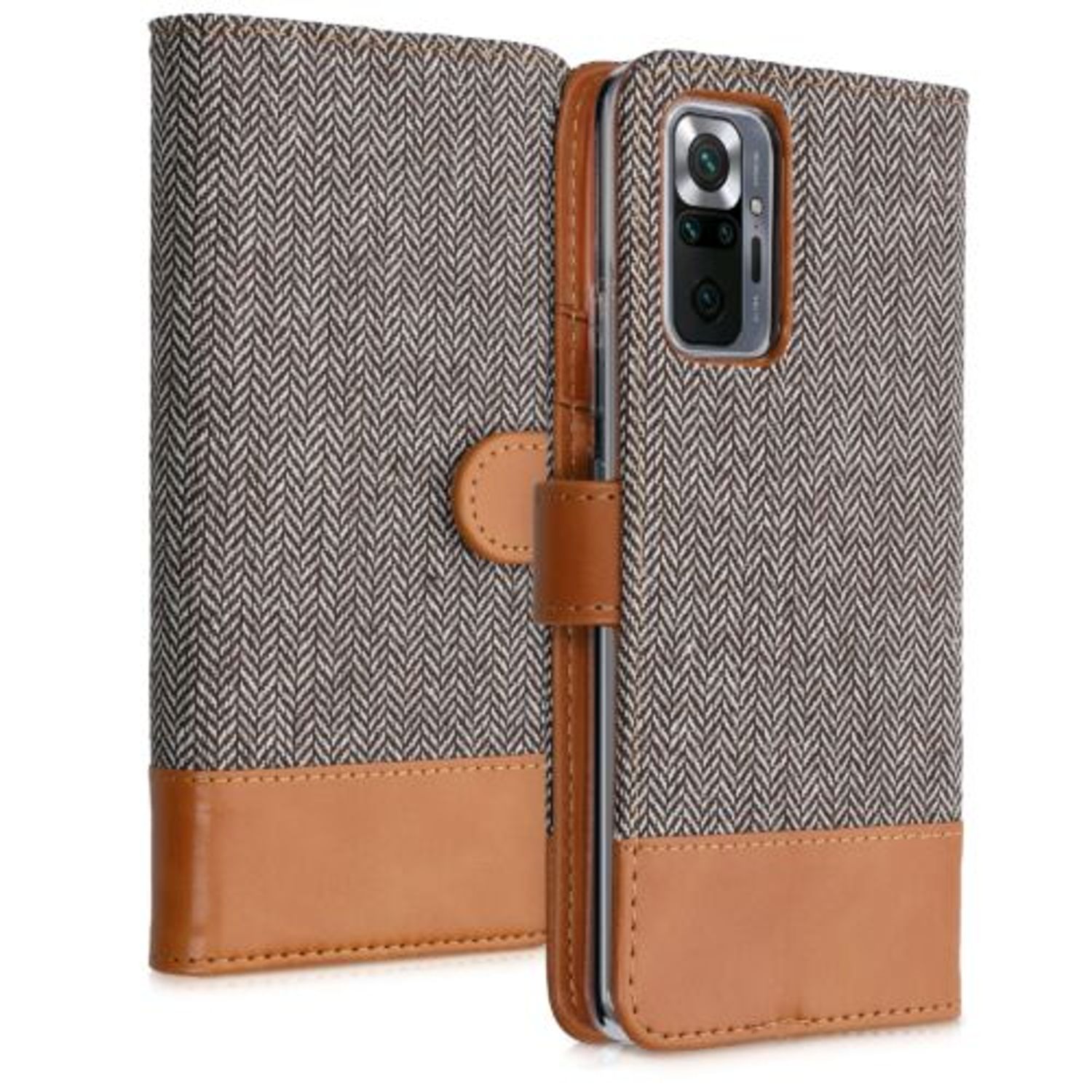 Husa pentru Xiaomi Redmi Note 10 Pro, Textil, Gri, 54560.25 fotografia produsului View 4 L