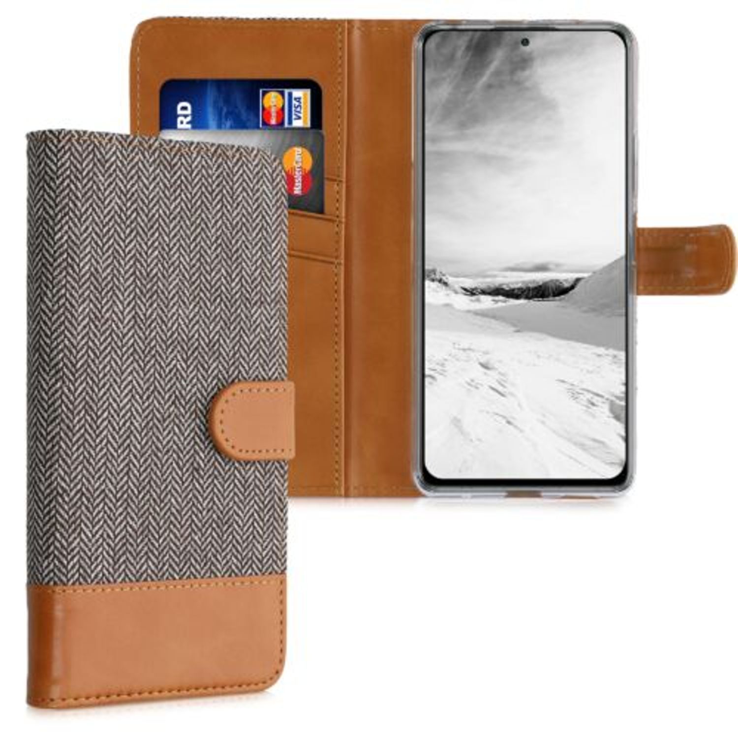 Husa pentru Xiaomi Redmi Note 10 Pro, Textil, Gri, 54560.25 fotografia produsului