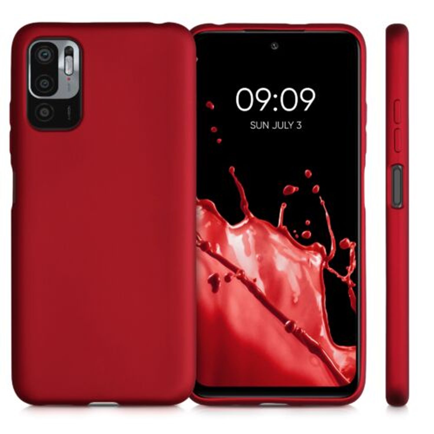 Husa pentru Xiaomi Redmi Note 10 5G, Silicon, Rosu, 54949.36 fotografia produsului View 2 L