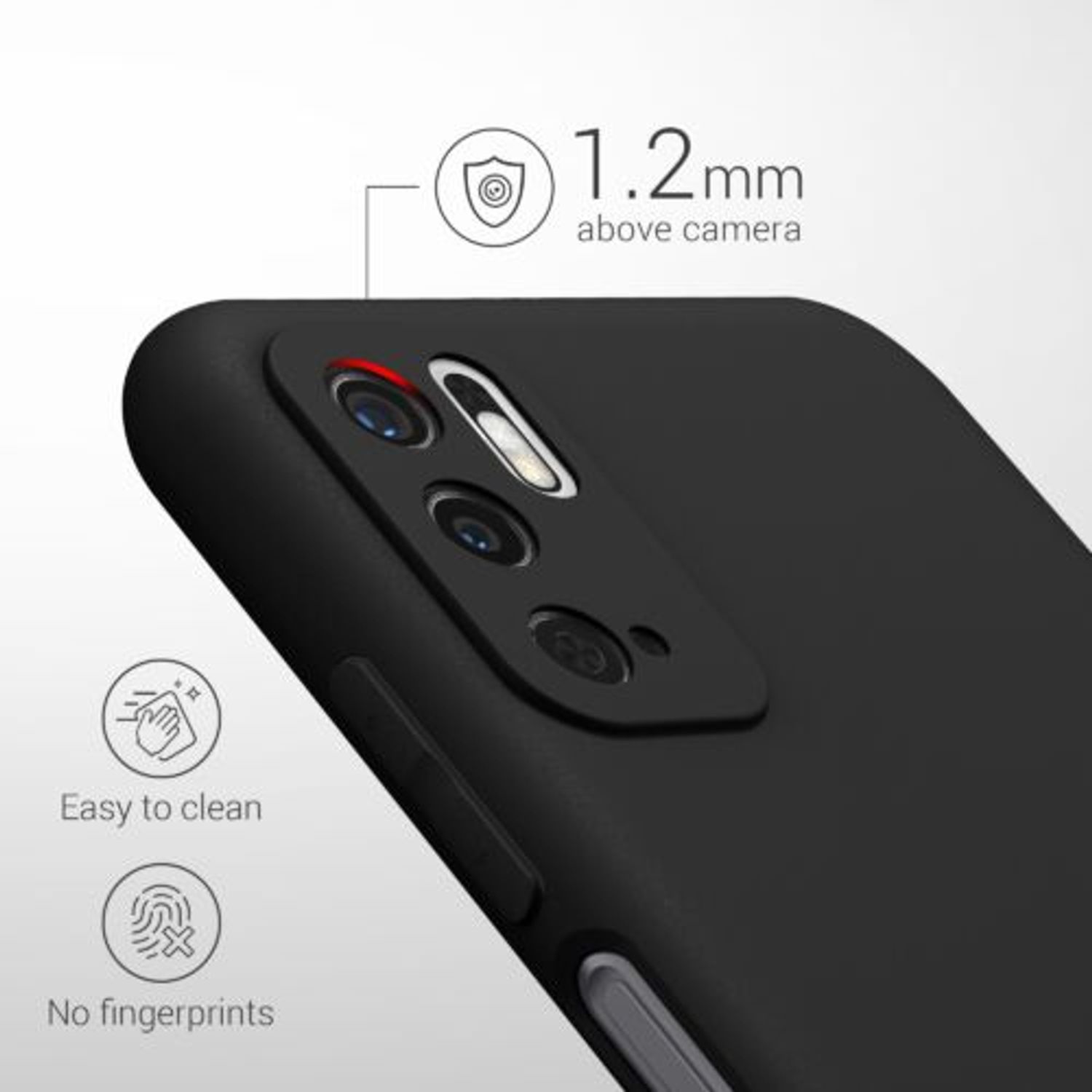 Husa pentru Xiaomi Redmi Note 10 5G, Silicon, Negru, 54947.47 fotografia produsului View 3 L