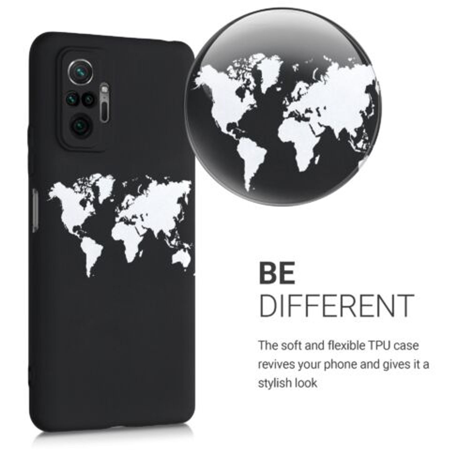 Husa pentru Xiaomi Redmi Note 10 Pro, Silicon, Negru, 54555.02 fotografia produsului View 4 L