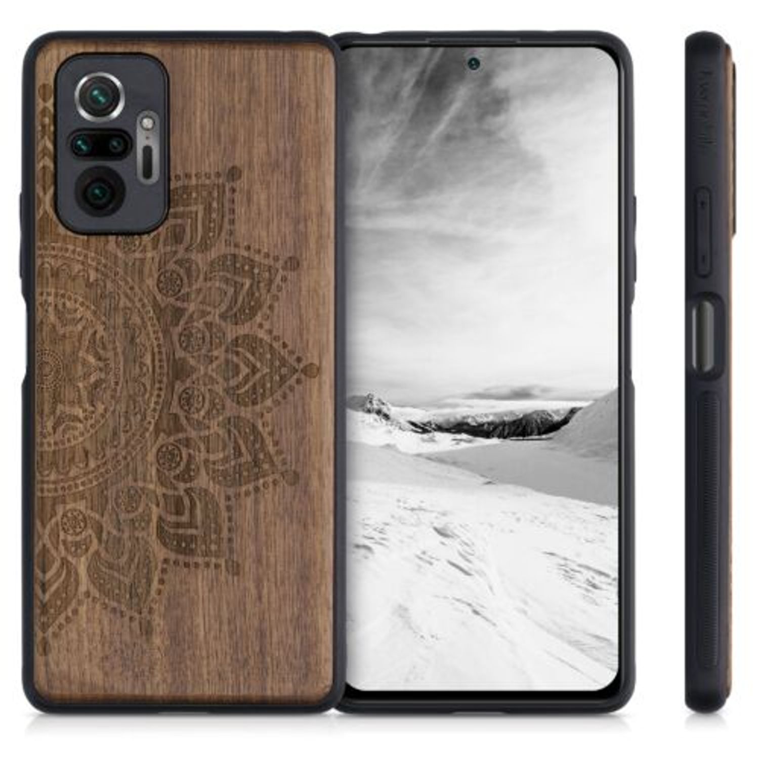 Husa pentru Xiaomi Redmi Note 10 Pro, Lemn, Maro, 55940.01 fotografia produsului View 2 L