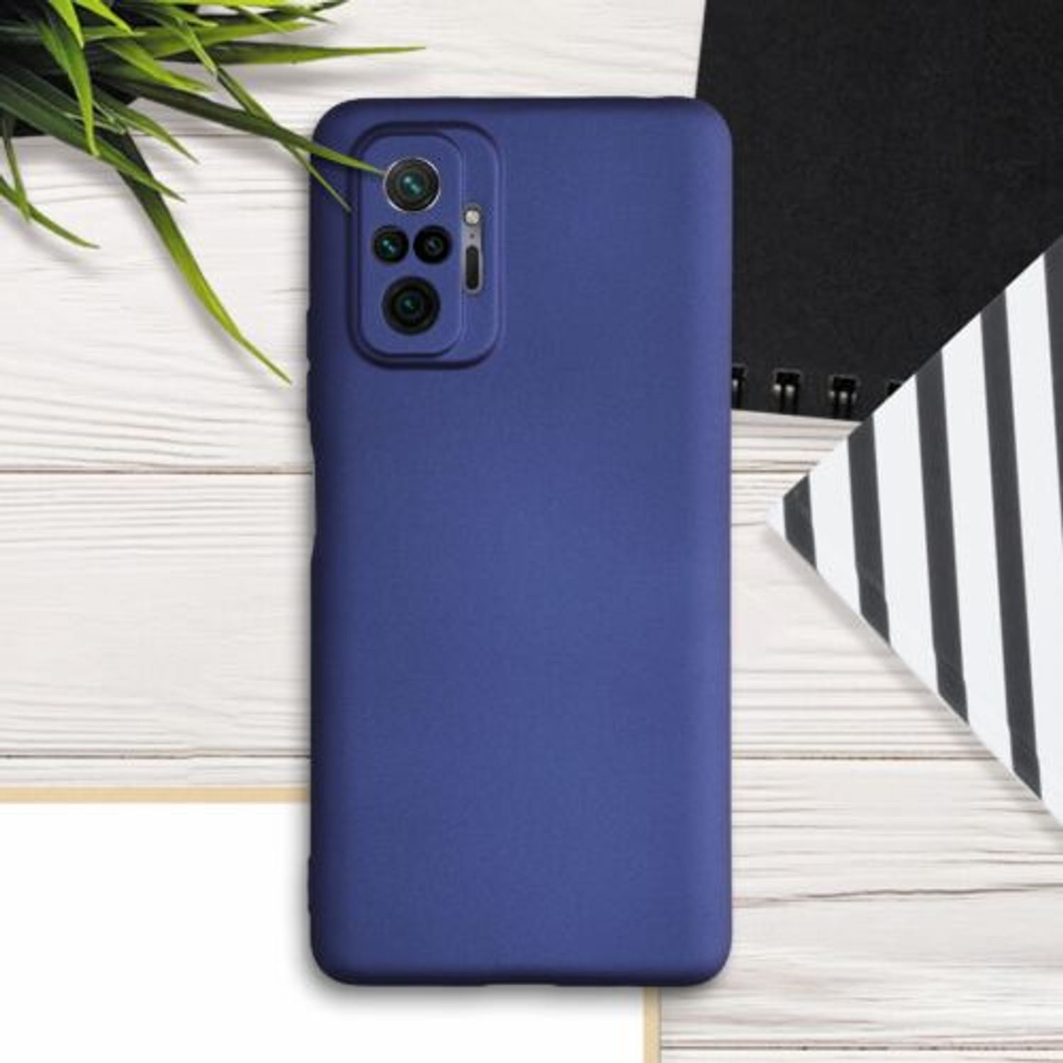 Husa pentru Xiaomi Redmi Note 10 Pro, Silicon, Albastru, 54552.64 fotografia produsului View 3 L