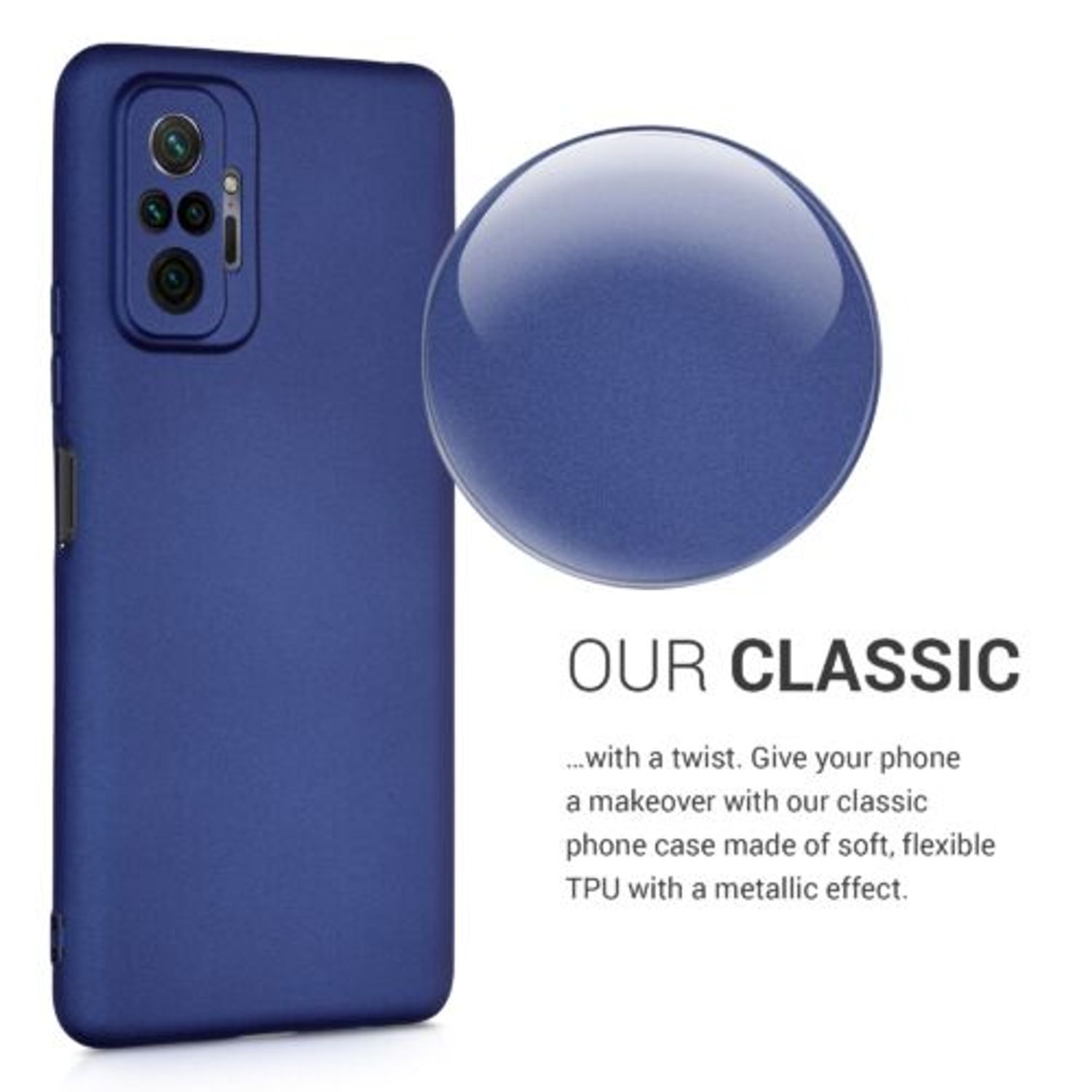 Husa pentru Xiaomi Redmi Note 10 Pro, Silicon, Albastru, 54552.64 fotografia produsului View 4 L