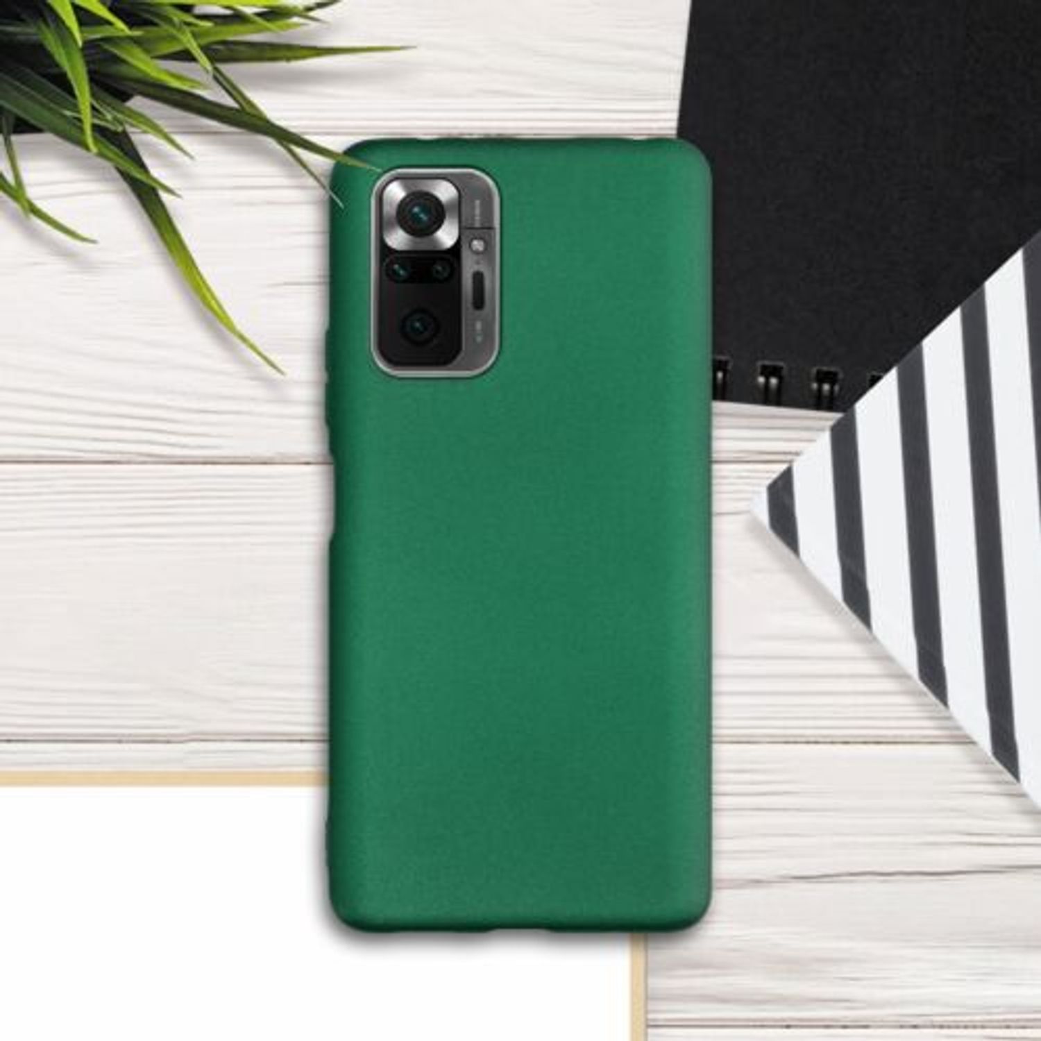 Husa pentru Xiaomi Redmi Note 10 Pro, Silicon, Verde, 54552.170 fotografia produsului View 3 L