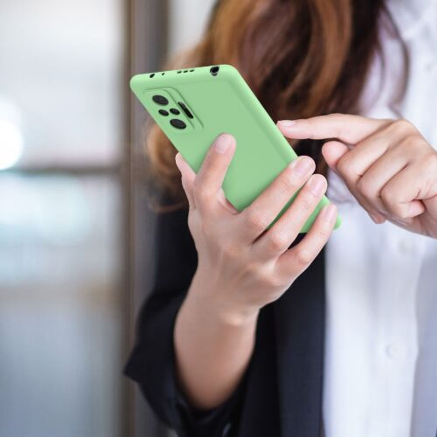 Husa pentru Xiaomi Redmi Note 10 Pro, Silicon, Verde, 54551.50 fotografia produsului View 4 L