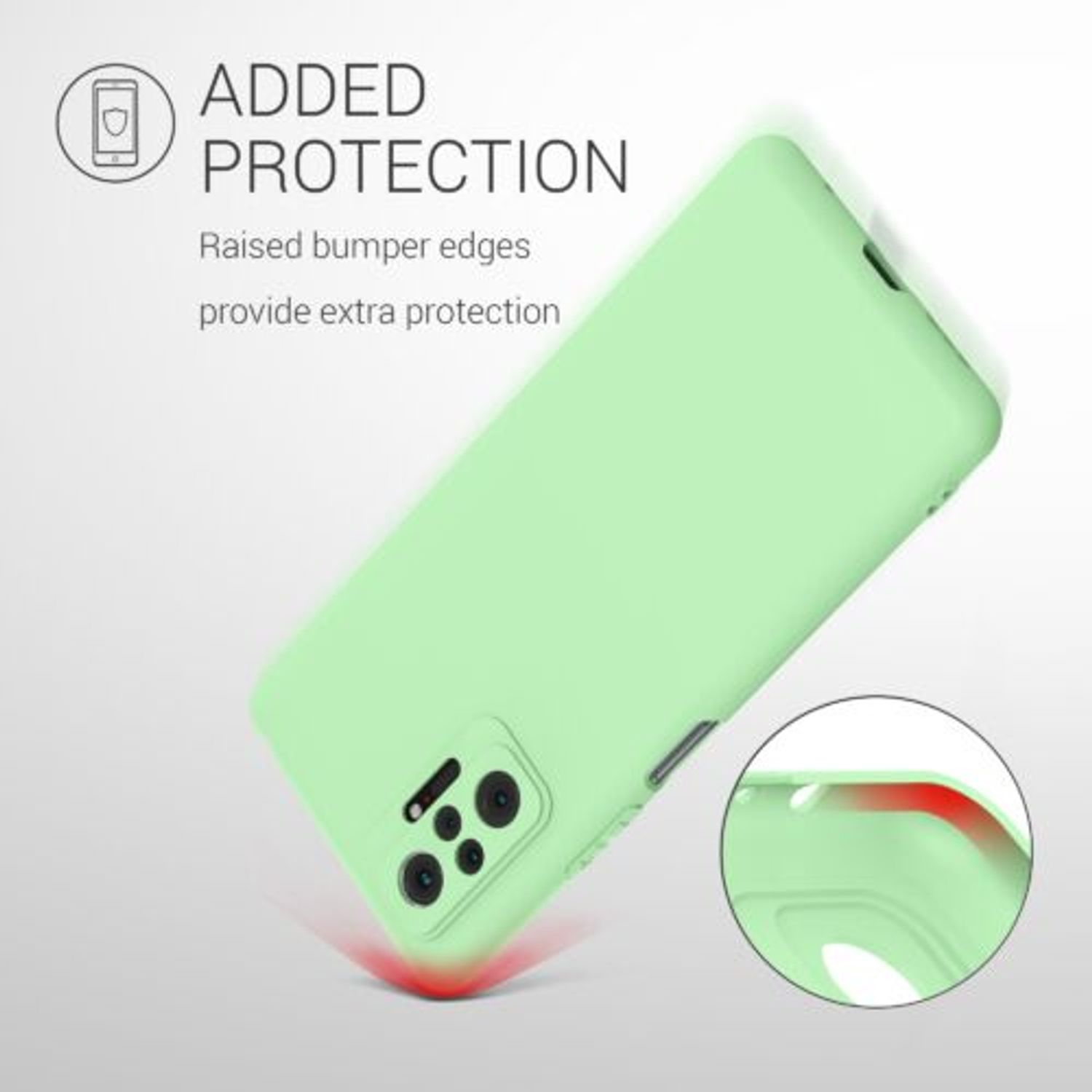 Husa pentru Xiaomi Redmi Note 10 Pro, Silicon, Verde, 54551.50 fotografia produsului View 10 L