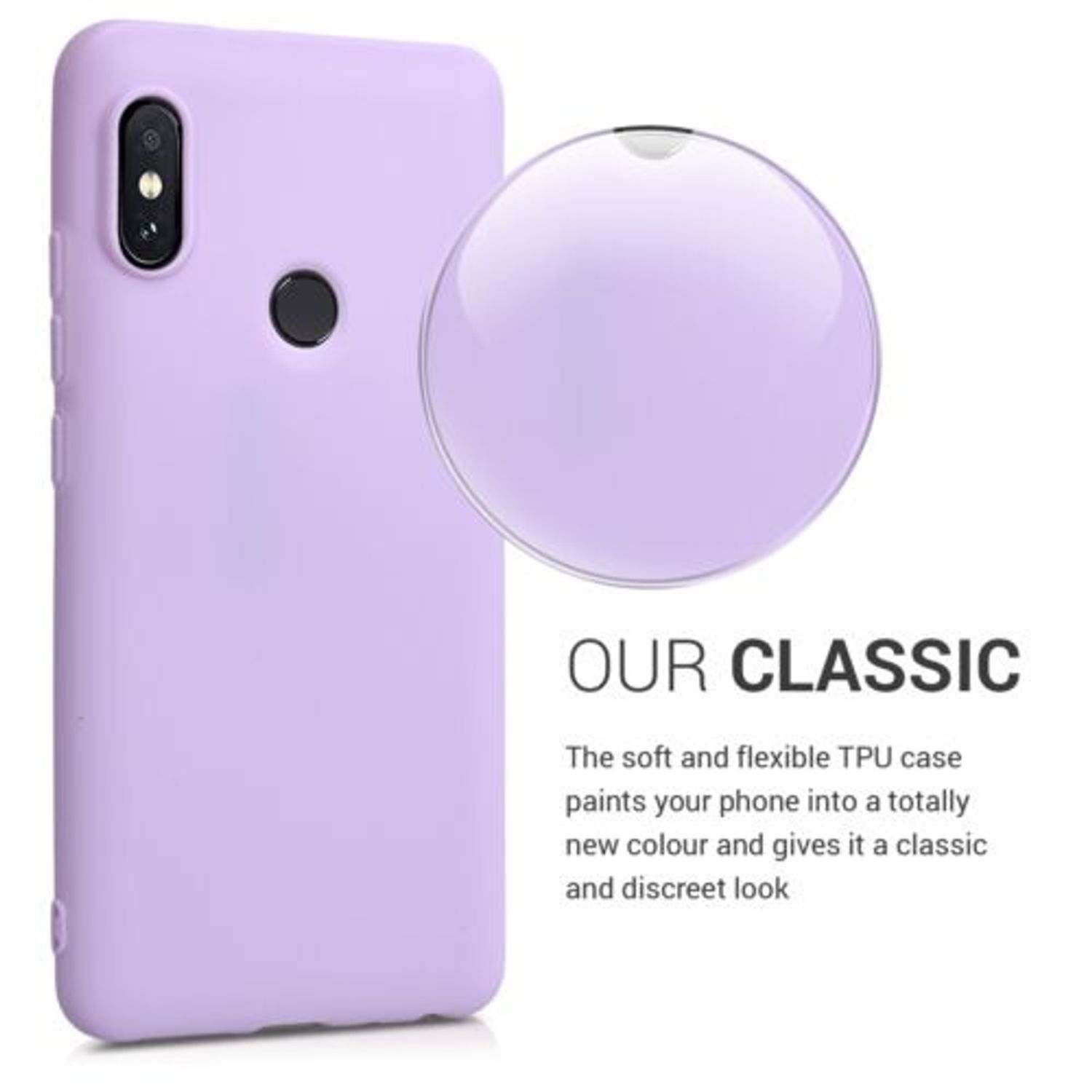 Husa pentru Xiaomi Redmi Note 5, Silicon, Mov, 44664.108 fotografia produsului View 2 L