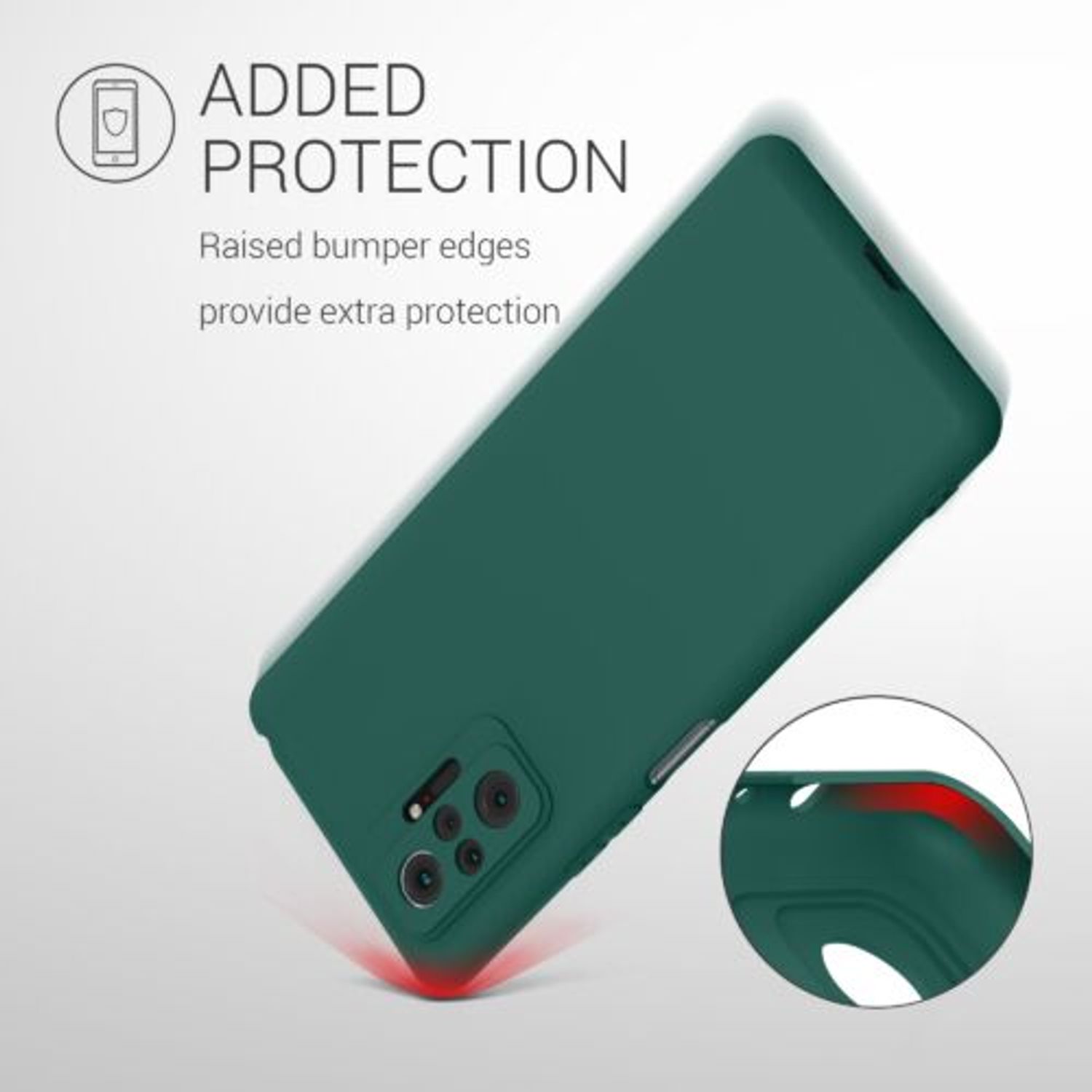 Husa pentru Xiaomi Redmi Note 10 Pro, Silicon, Verde, 54551.184 fotografia produsului View 7 L