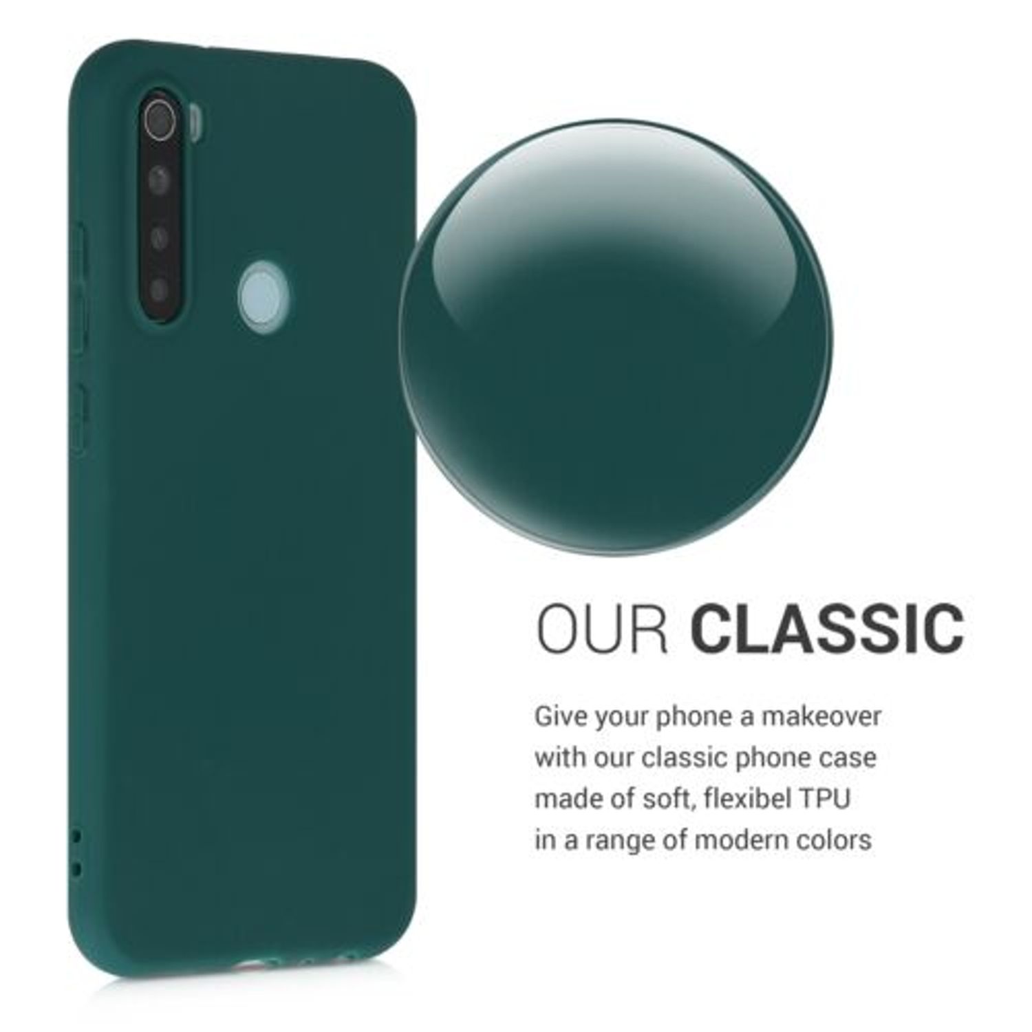 Husa pentru Xiaomi Redmi Note 8, Silicon, Verde, 50180.184 fotografia produsului View 5 L