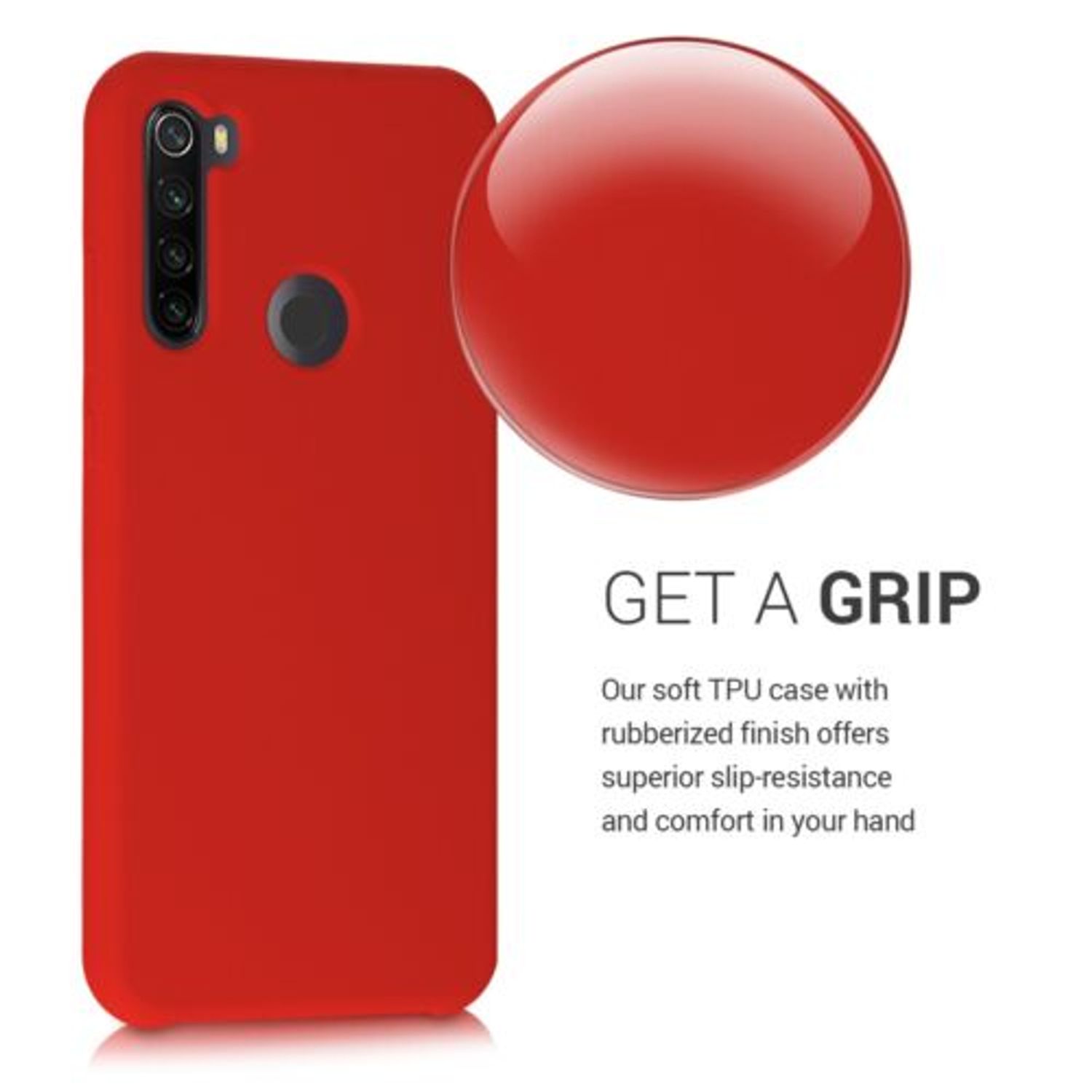 Husa pentru Xiaomi Redmi Note 8T, Silicon, Rosu, 50957.51 fotografia produsului View 5 L