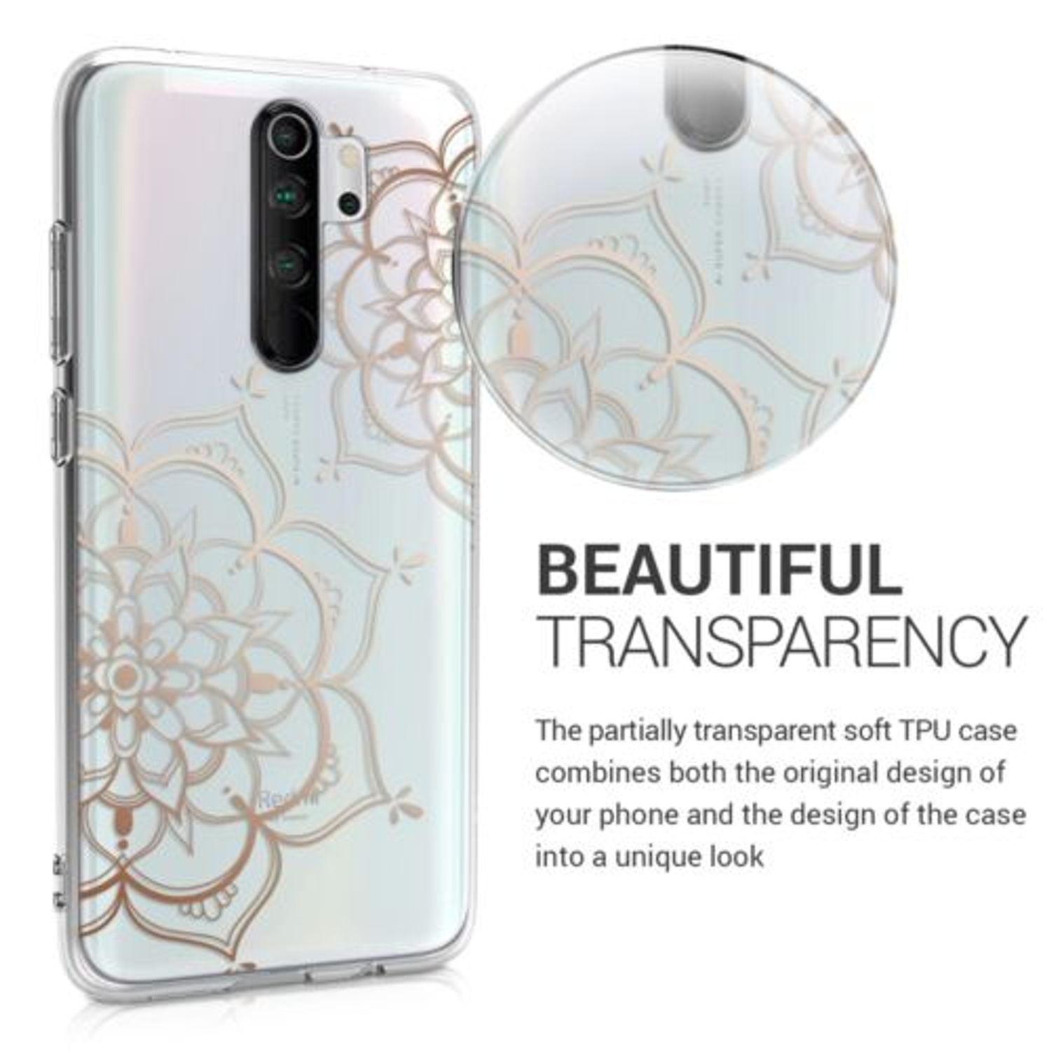 Husa pentru Xiaomi Redmi Note 8 Pro, Silicon, Rose Gold, 50246.03 fotografia produsului View 5 L