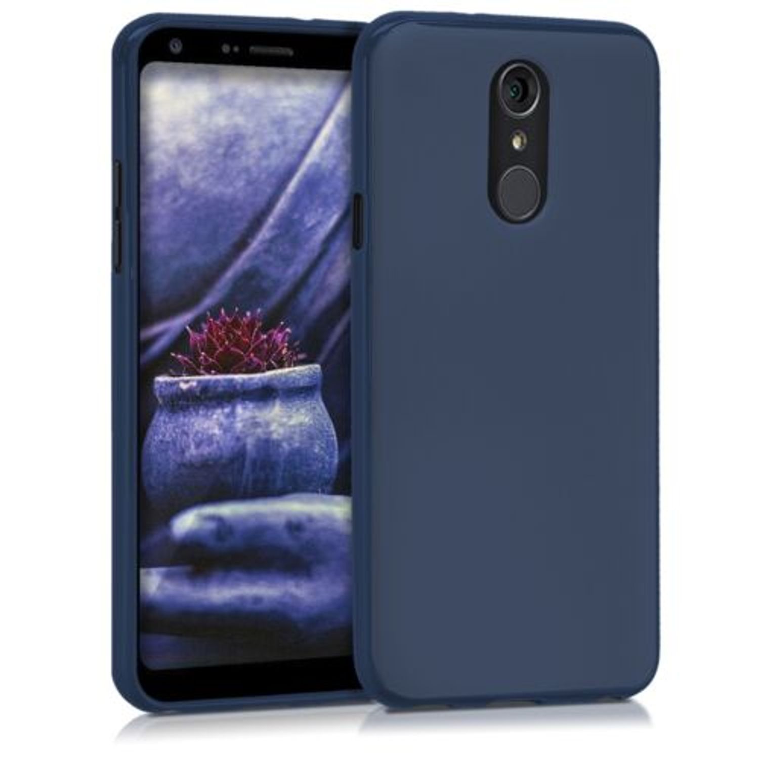 Husa pentru LG Q7/Q7 Plus/Q7a, Silicon, Albastru, 45238.53 fotografia produsului