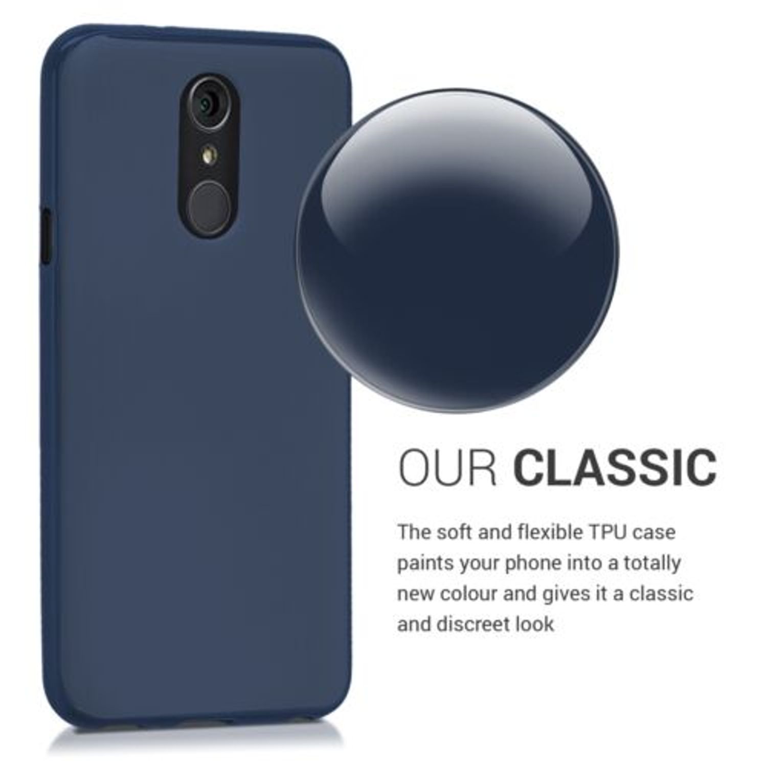 Husa pentru LG Q7/Q7 Plus/Q7a, Silicon, Albastru, 45238.53 fotografia produsului View 4 L
