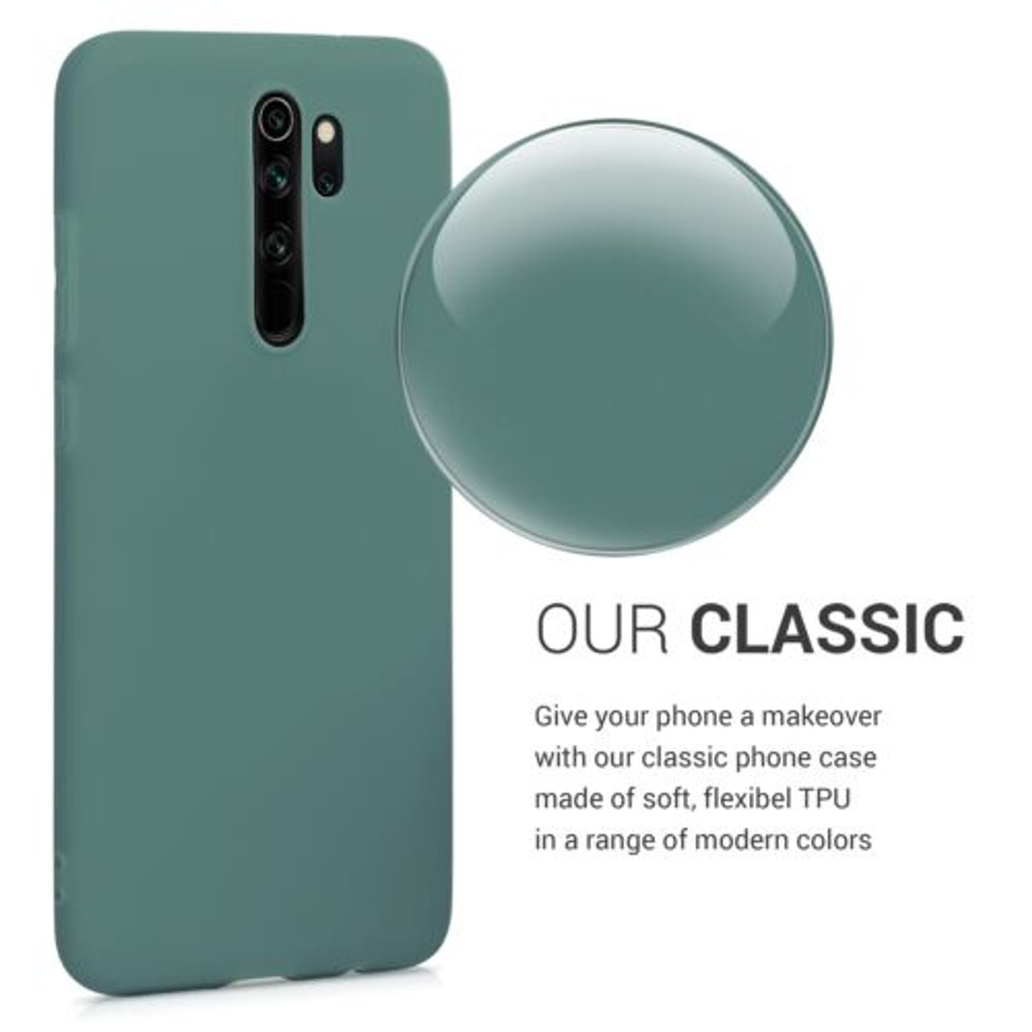 Husa pentru Xiaomi Redmi Note 8 Pro, Silicon, Verde, 50242.171 fotografia produsului View 3 L