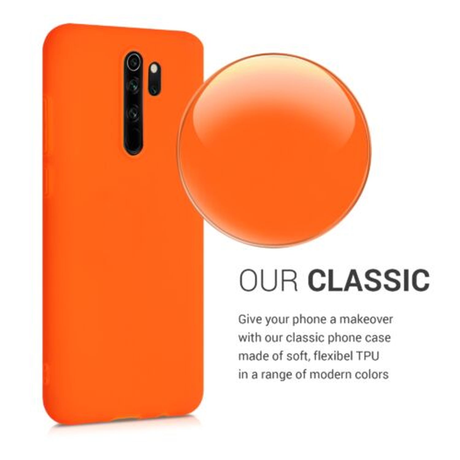 Husa pentru Xiaomi Redmi Note 8 Pro, Silicon, Portocaliu, 50242.69 fotografia produsului View 6 L