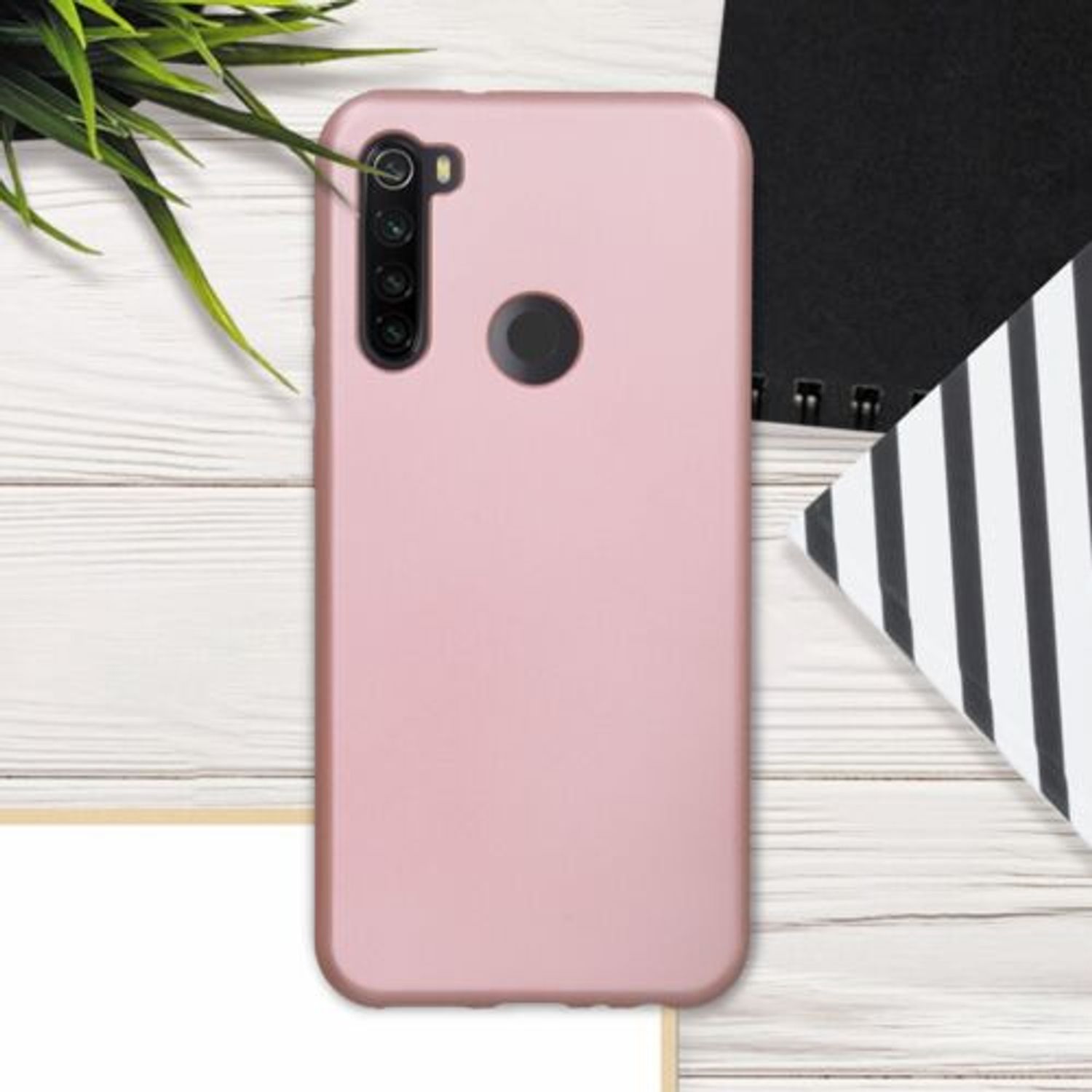 Husa pentru Xiaomi Redmi Note 8T, Silicon, Rose Gold, 50960.31 fotografia produsului View 4 L