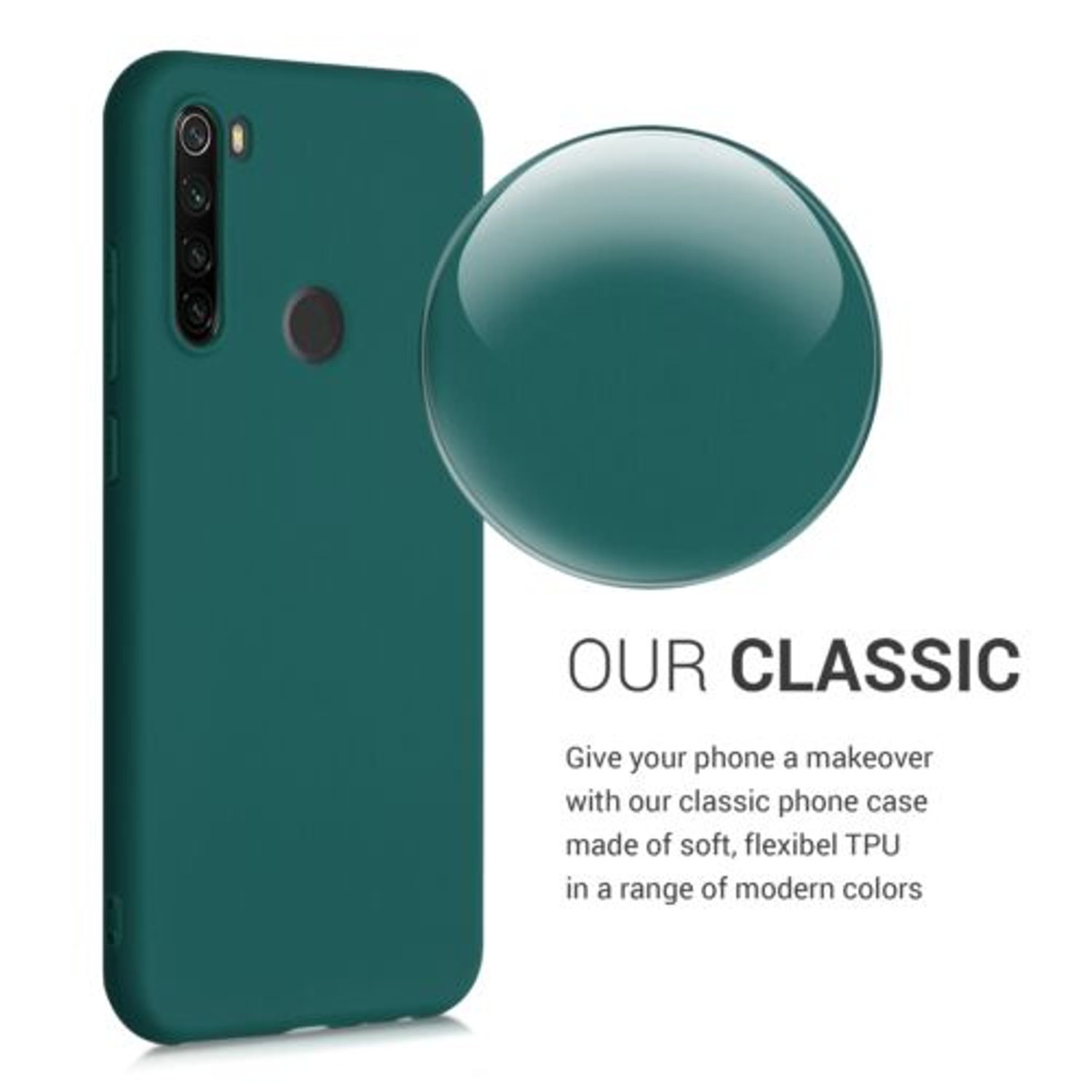 Husa pentru Xiaomi Redmi Note 8T, Silicon, Verde, 50956.184 fotografia produsului View 4 L
