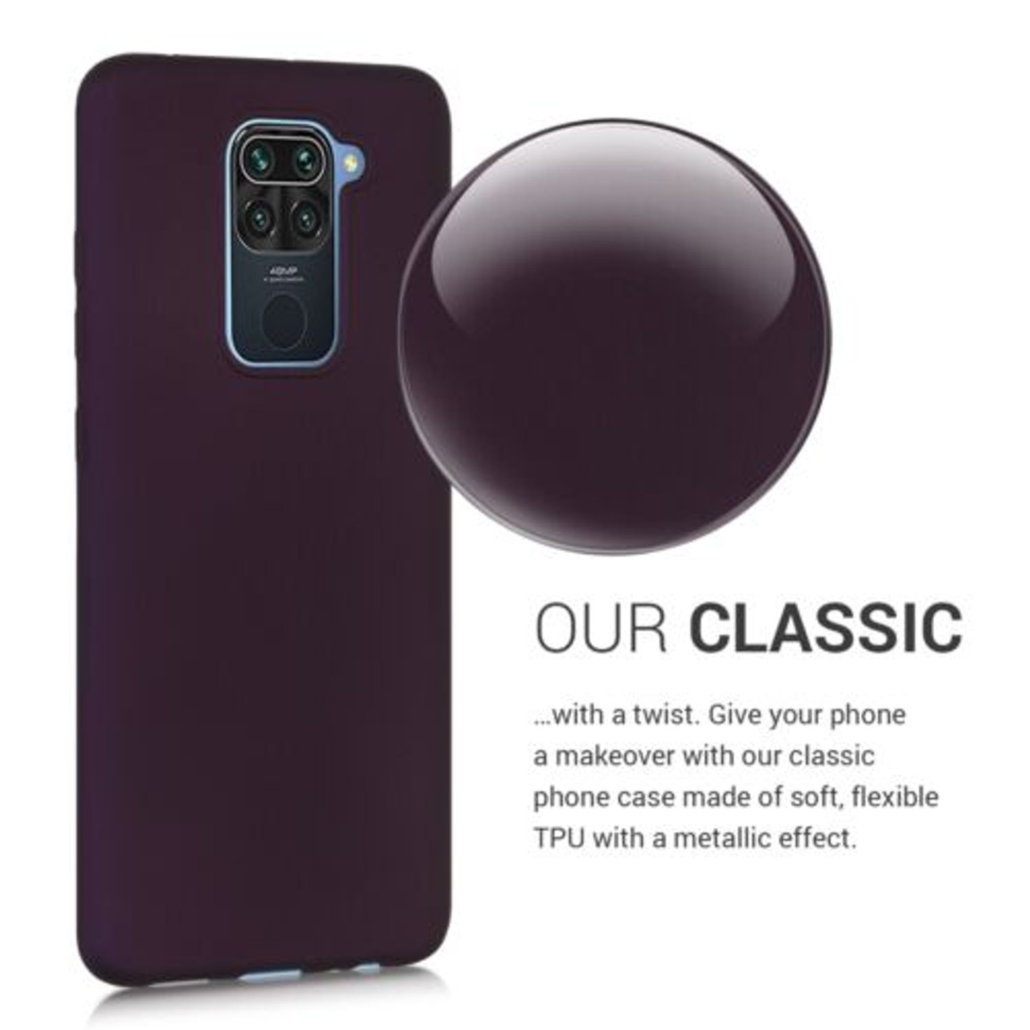 Husa pentru Xiaomi Redmi Note 9, Silicon, Mov, 52438.115 fotografia produsului View 4 L