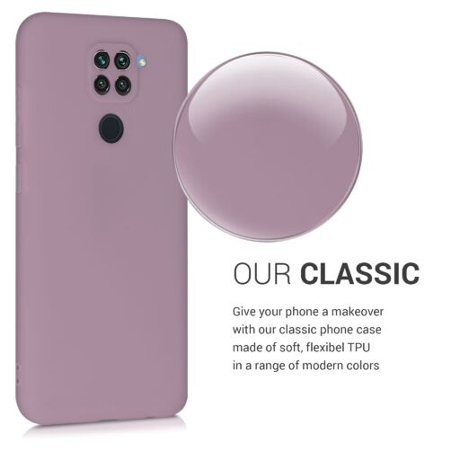 Husa pentru Xiaomi Redmi Note 9, Silicon, Mov, 52437.181 fotografia produsului View 4 L