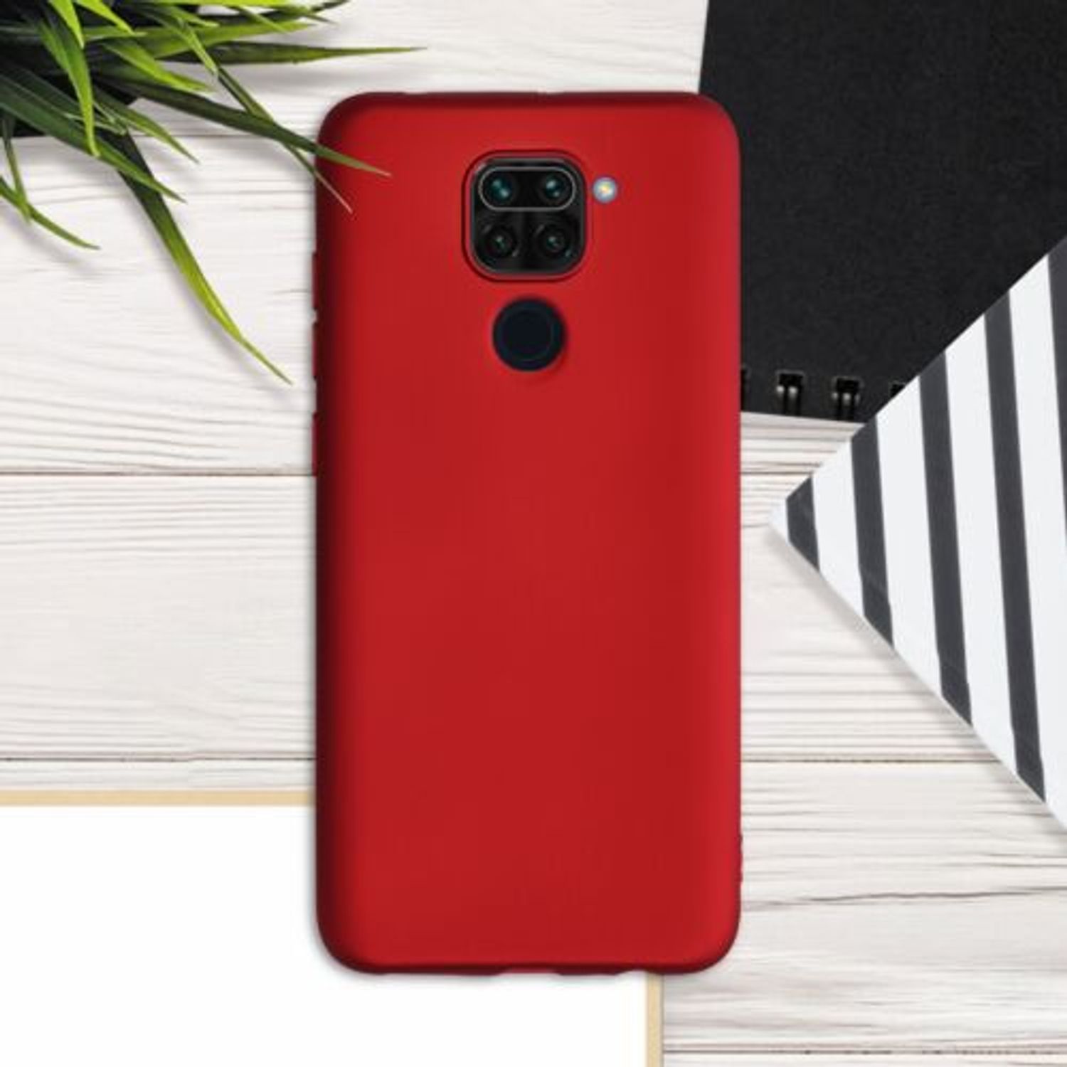 Husa pentru Xiaomi Redmi Note 9, Silicon, Rosu, 52438.36 fotografia produsului View 3 L