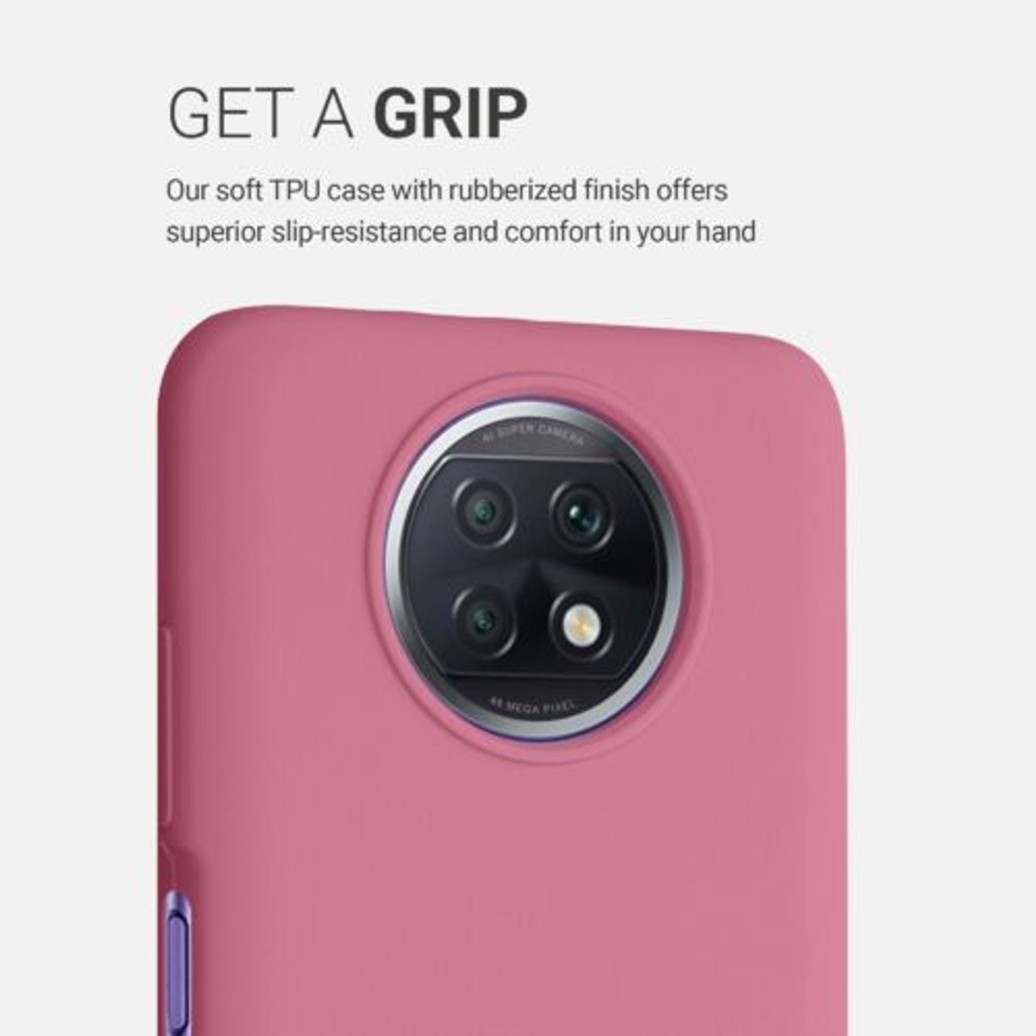 Husa pentru Xiaomi Redmi Note 9T, Silicon, Roz, 54217.212 fotografia produsului View 5 L