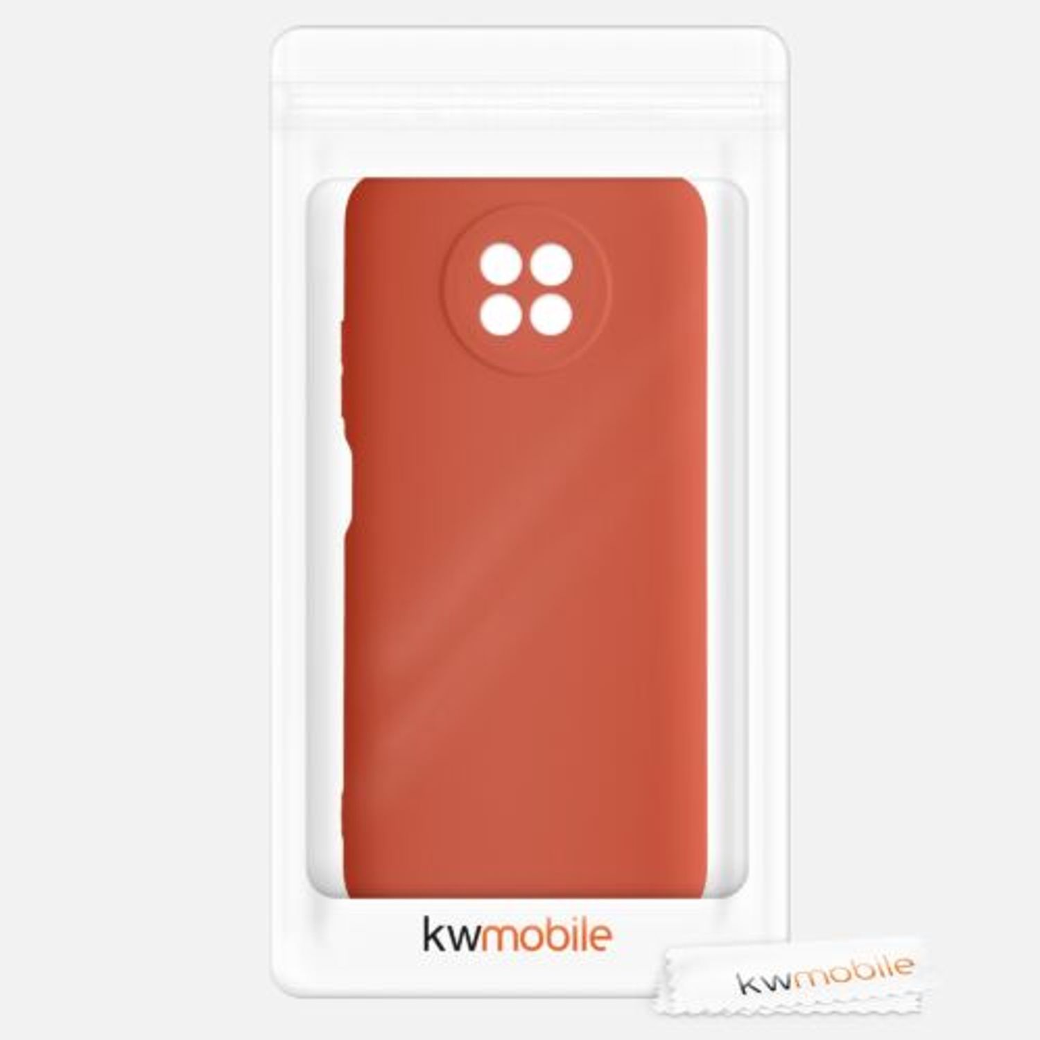 Husa pentru Xiaomi Redmi Note 9T, Silicon, Portocaliu, 54216.218 fotografia produsului View 7 L