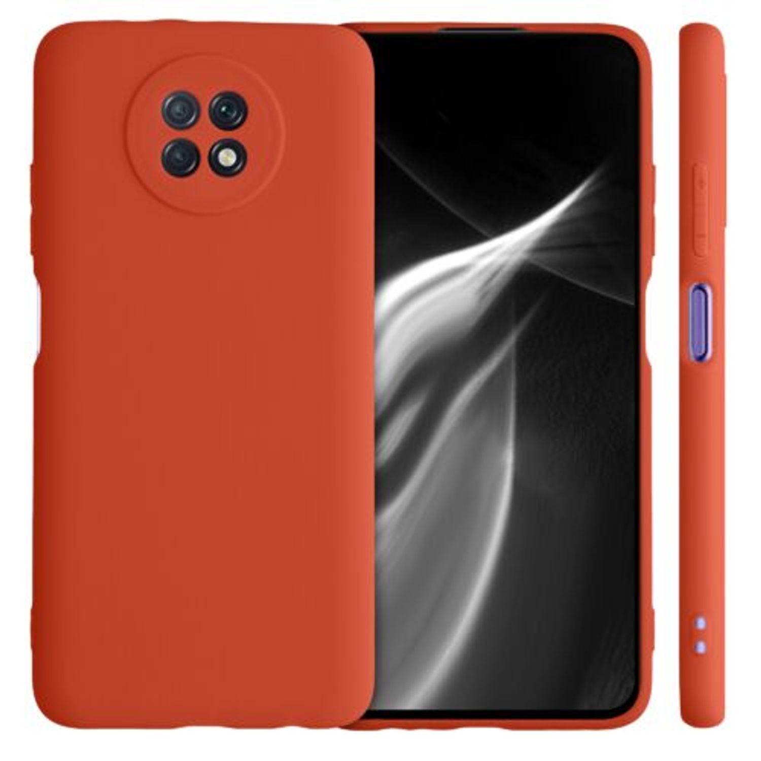 Husa pentru Xiaomi Redmi Note 9T, Silicon, Portocaliu, 54216.218 fotografia produsului View 2 L