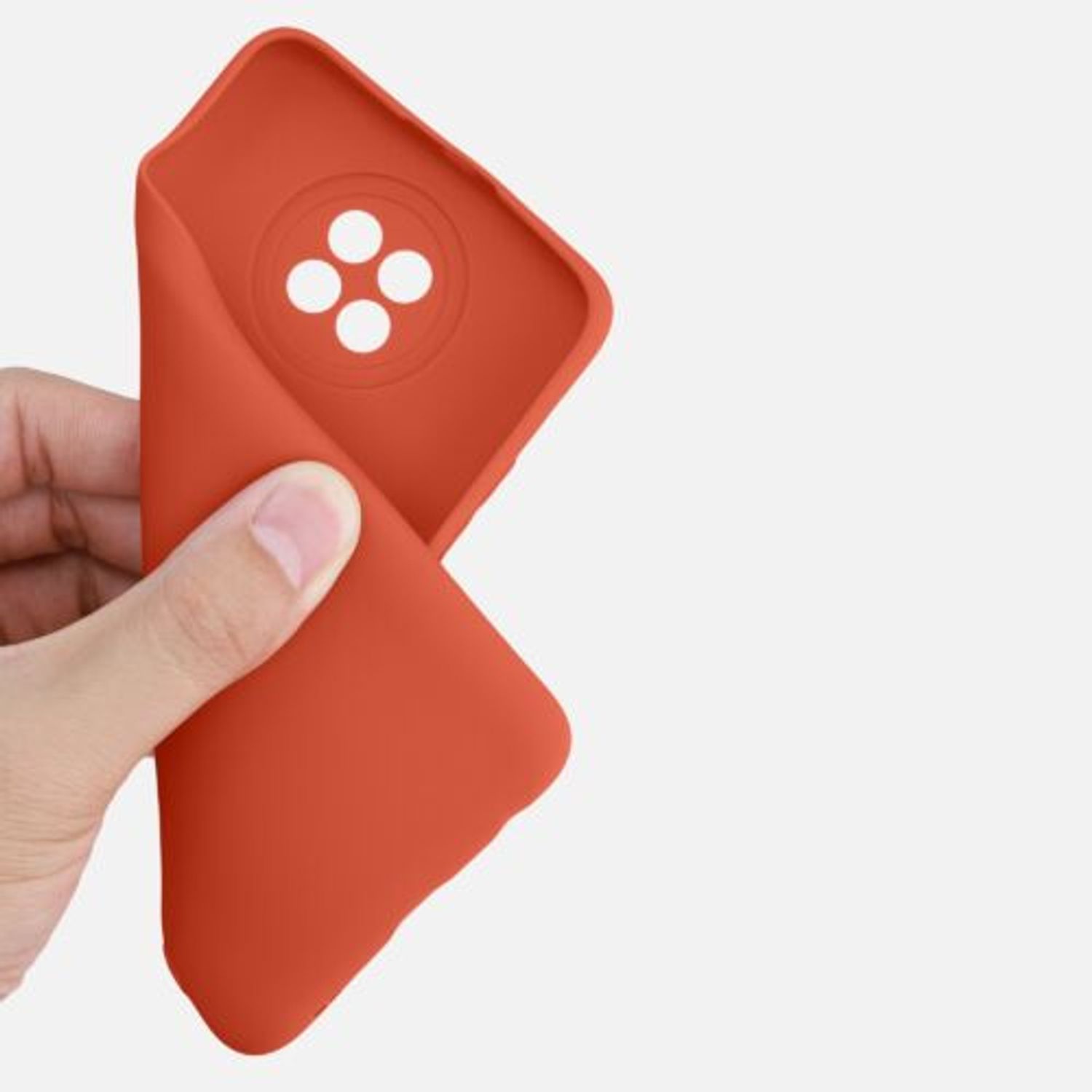 Husa pentru Xiaomi Redmi Note 9T, Silicon, Portocaliu, 54216.218 fotografia produsului View 8 L