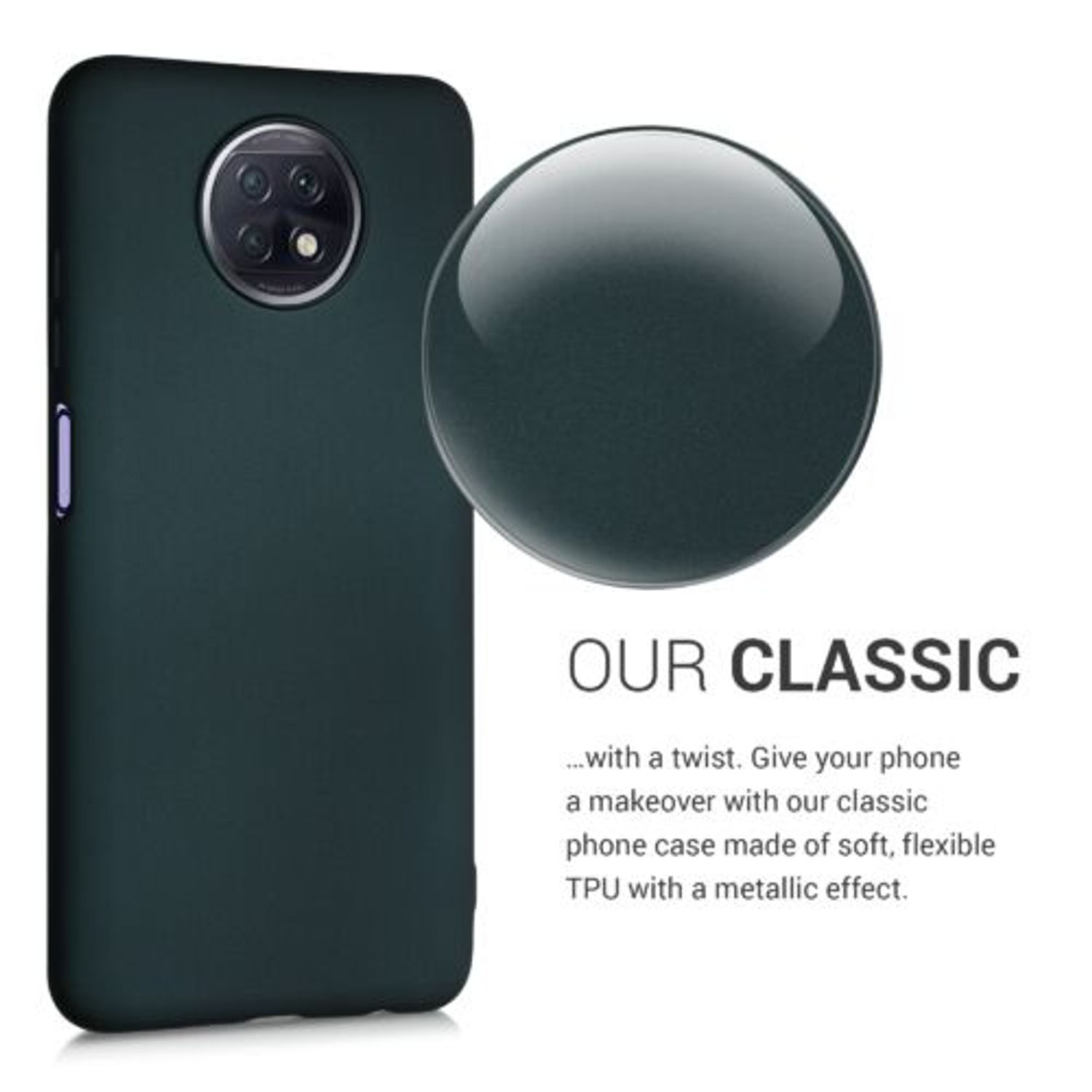 Husa pentru Xiaomi Redmi Note 9T, Silicon, Verde, 54218.14 fotografia produsului View 4 L
