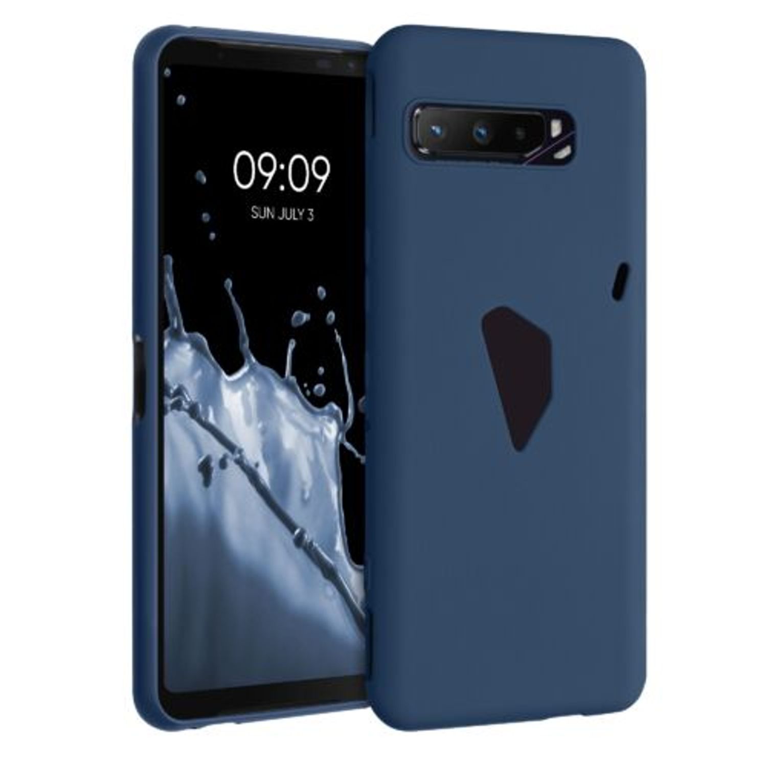 Husa pentru Asus Rog Phone 3, Silicon, Albastru, 53093.116 fotografia produsului