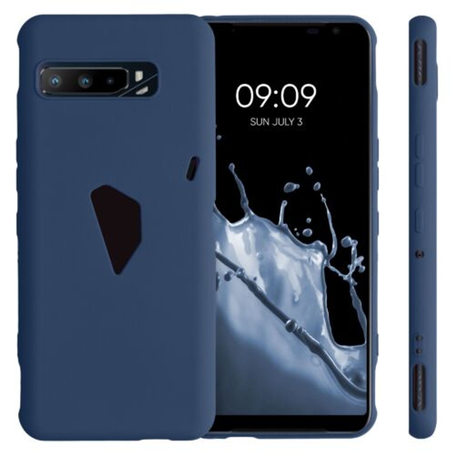 Husa pentru Asus Rog Phone 3, Silicon, Albastru, 53093.116 fotografia produsului View 2 L