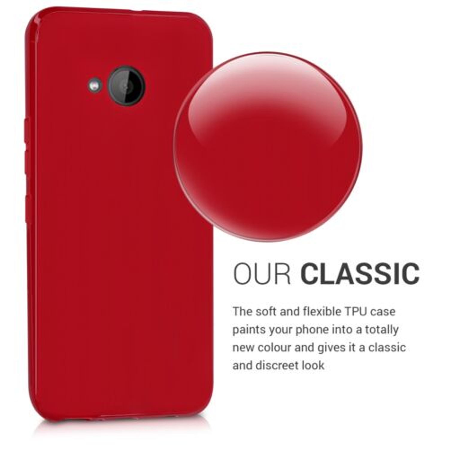 Husa pentru HTC U11 Life, Silicon, Rosu, 43432.51 fotografia produsului View 5 L