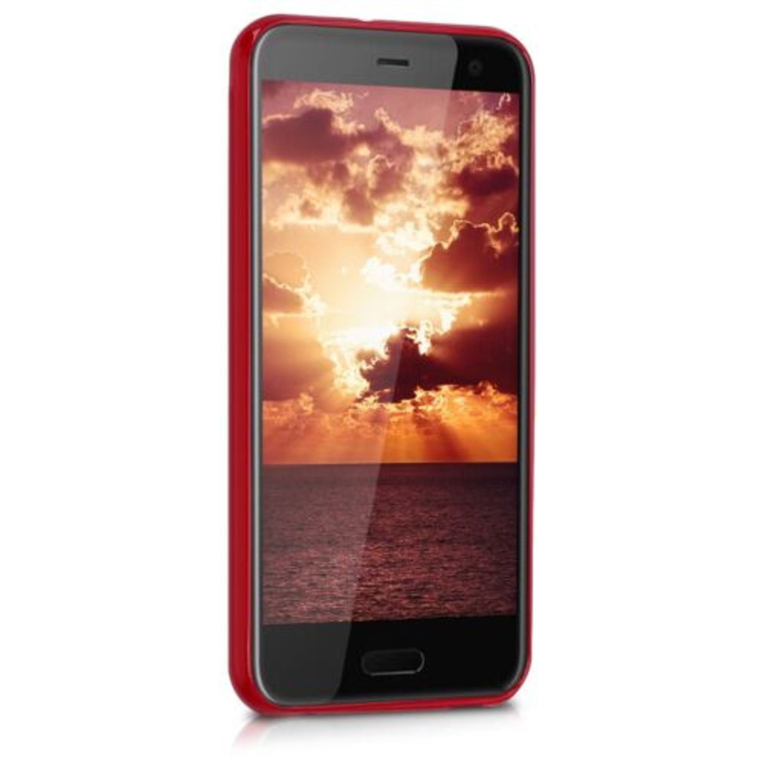 Husa pentru HTC U11 Life, Silicon, Rosu, 43432.51 fotografia produsului View 6 L