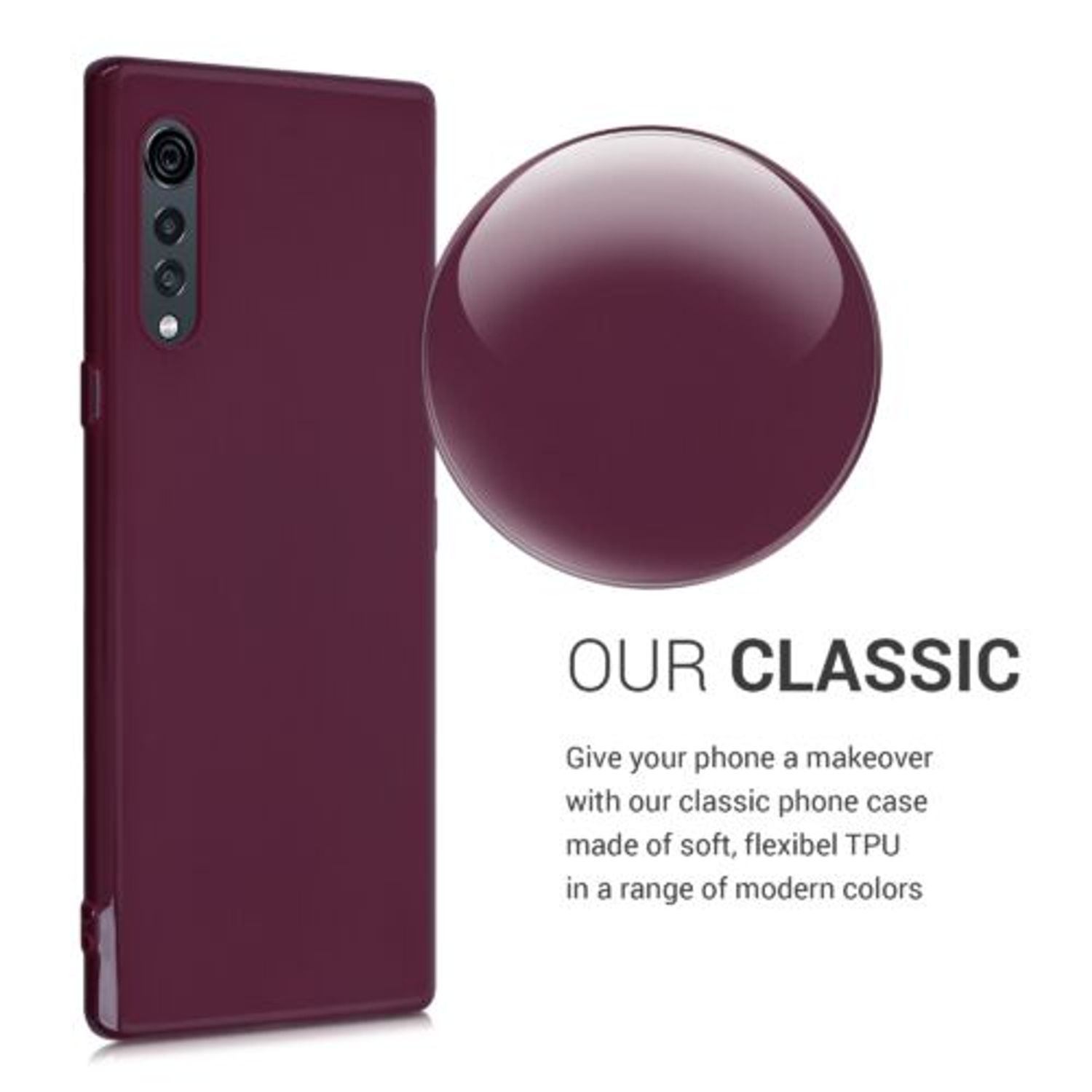 Husa pentru LG Velvet, Silicon, Violet, 52532.187 fotografia produsului View 4 L